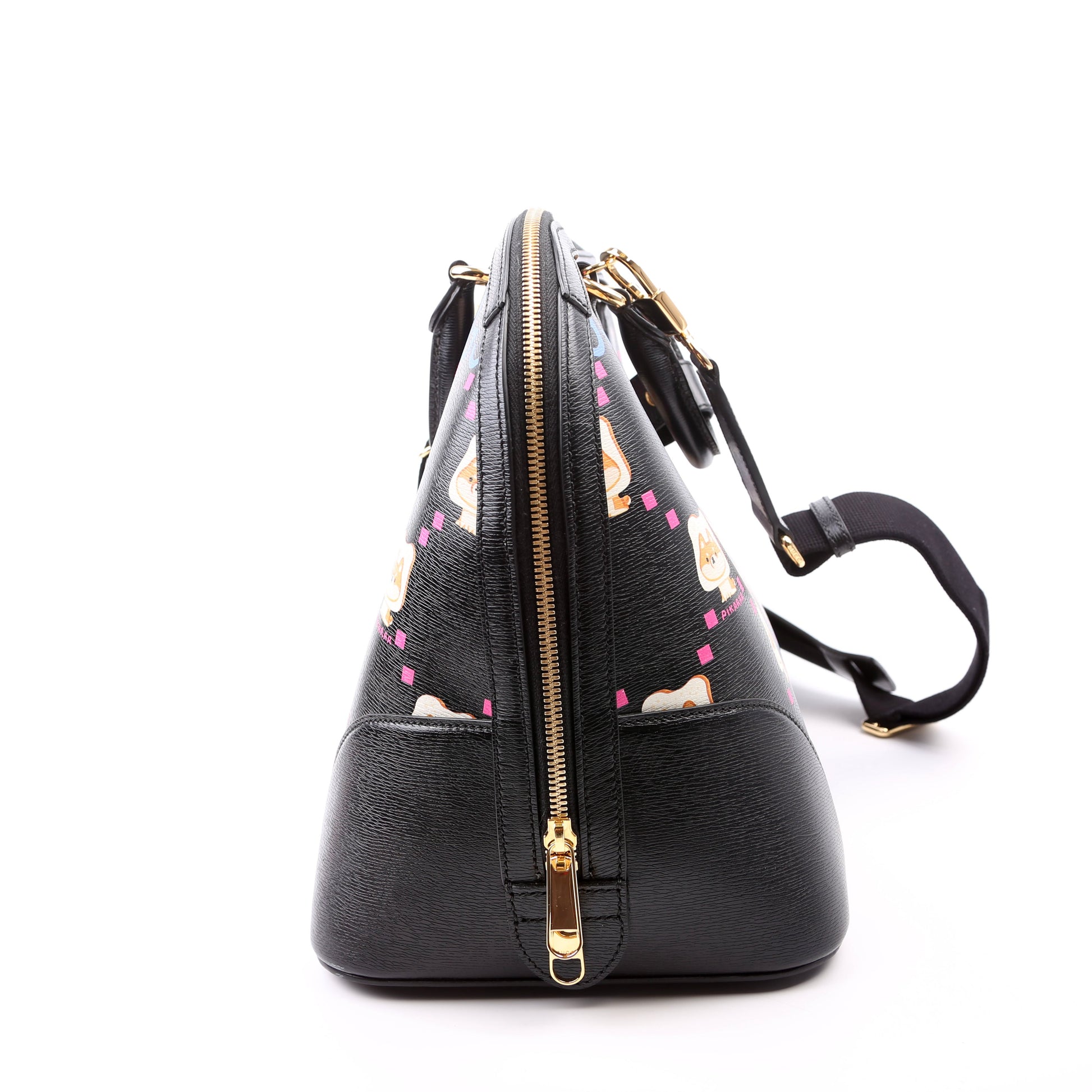 Gucci 739725 Dome Satchel Pikarar Black Bag