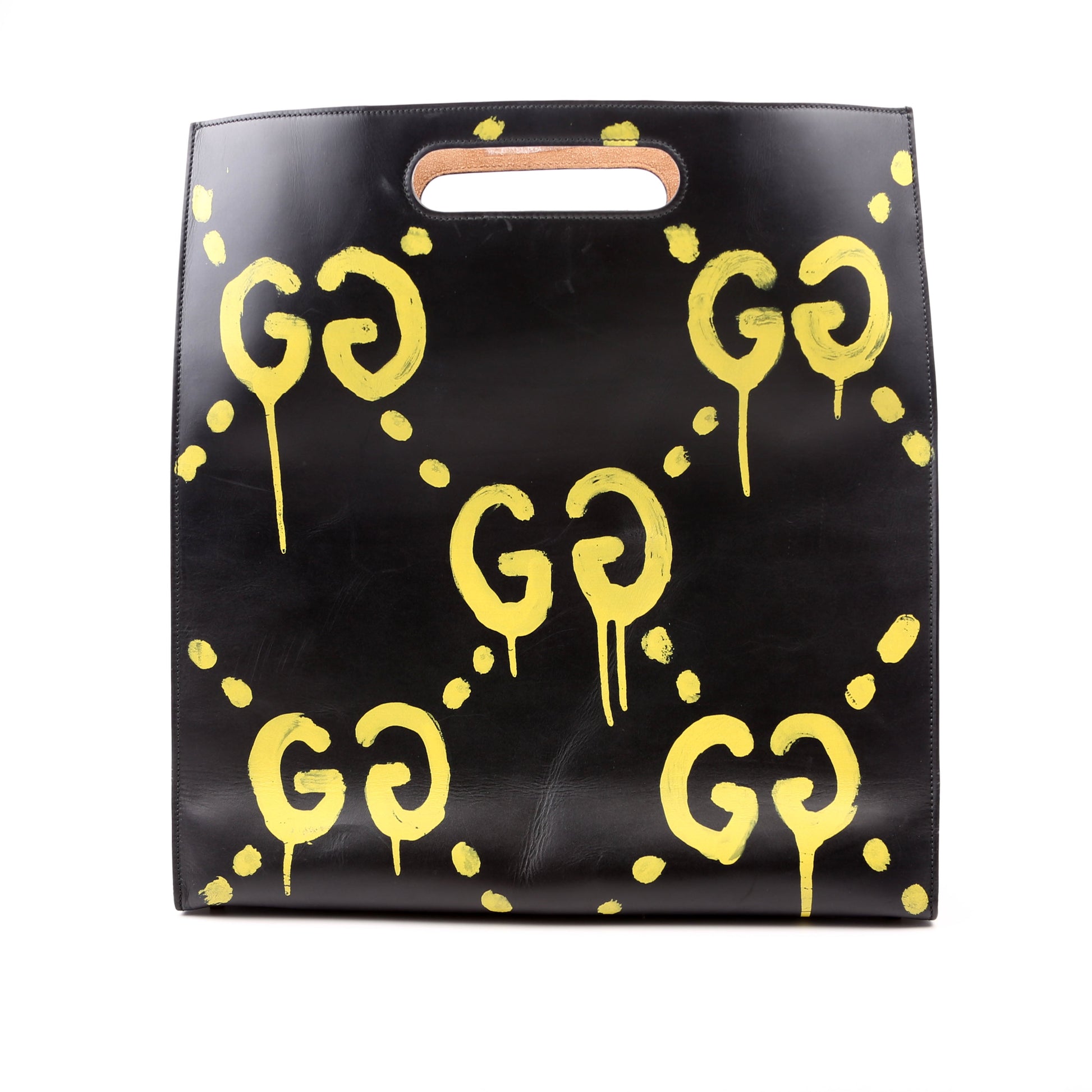 Gucci 415883 Ghost Real Large Tote Black Bag