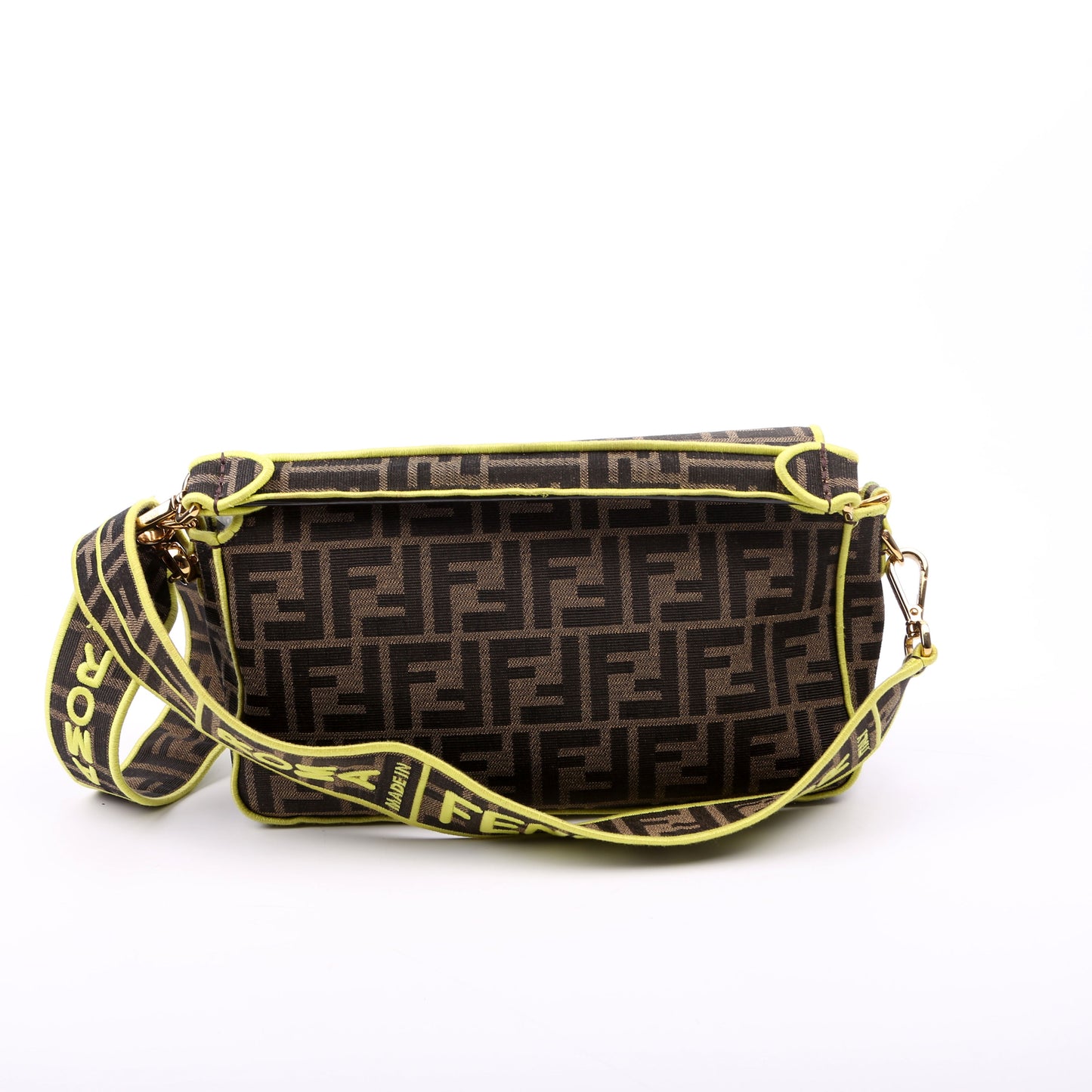 Fendi FF Jacquarduette Brown/Green Bag