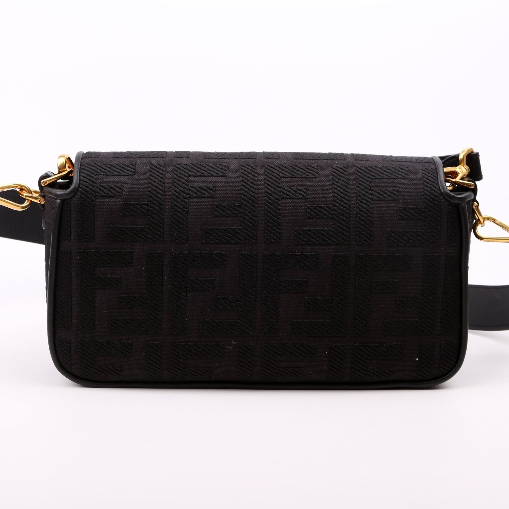 Fendi FF Jacquarduette Black Bag