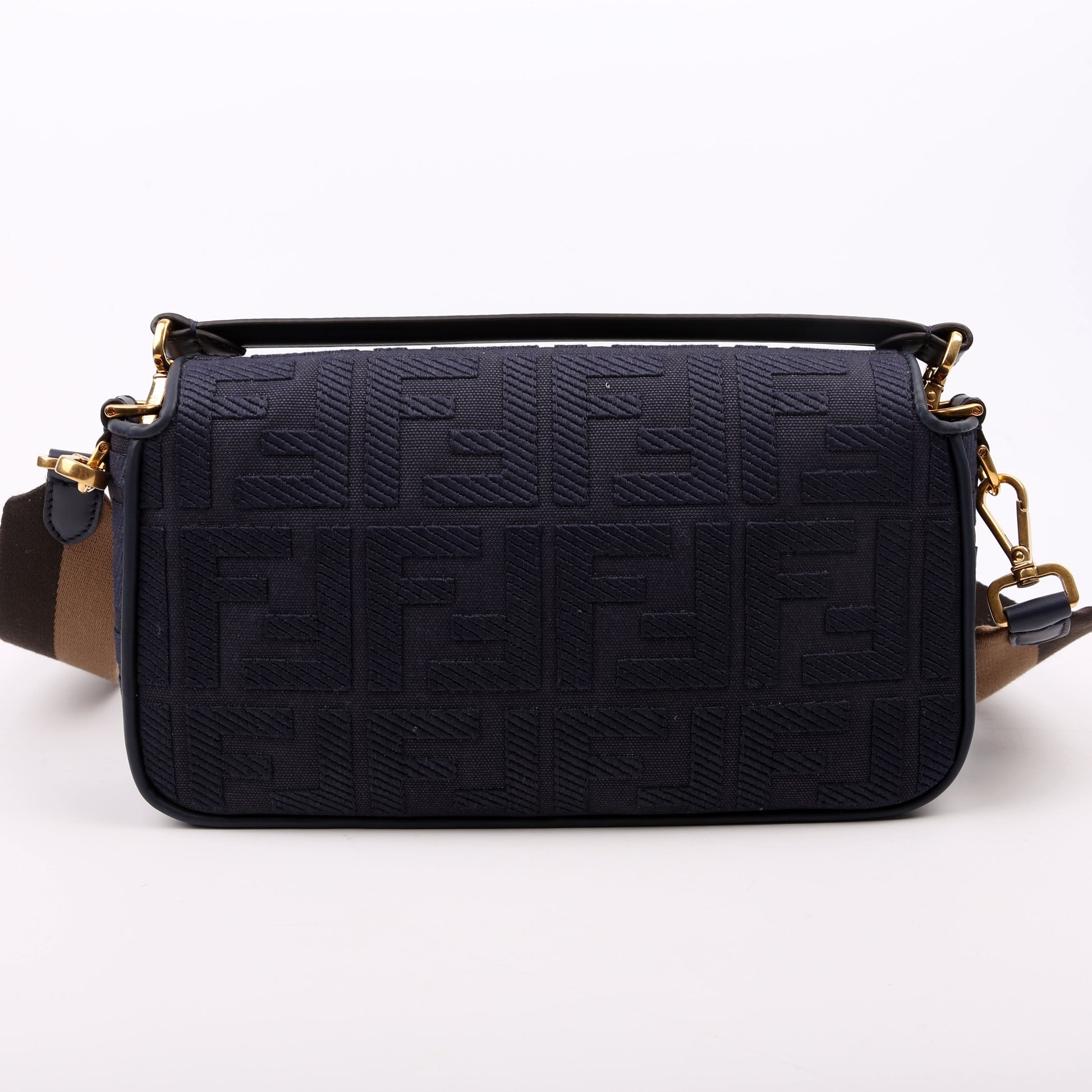 Fendi FF Jacquarduette Navy Bag