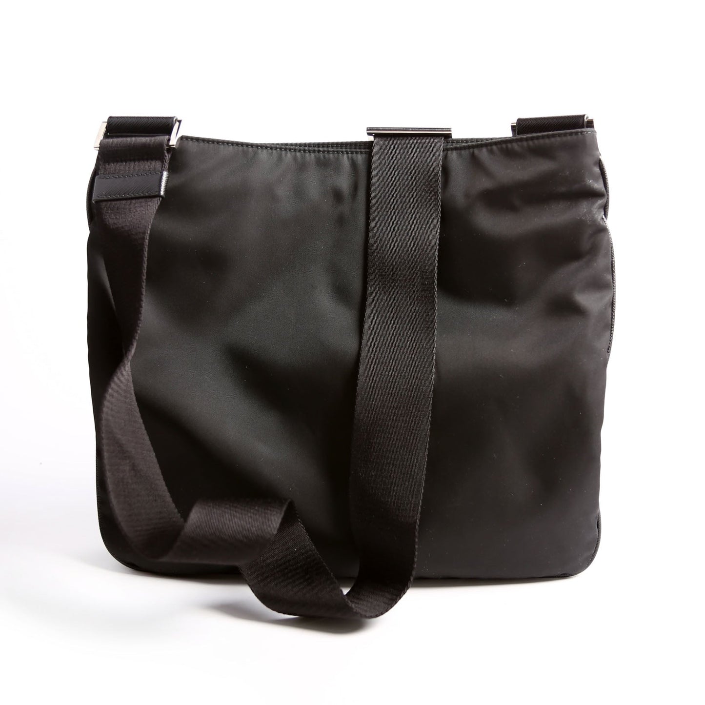 Prada 2VH563 Re-Nylon/Saffiano Messenger Crossbody Black Bag
