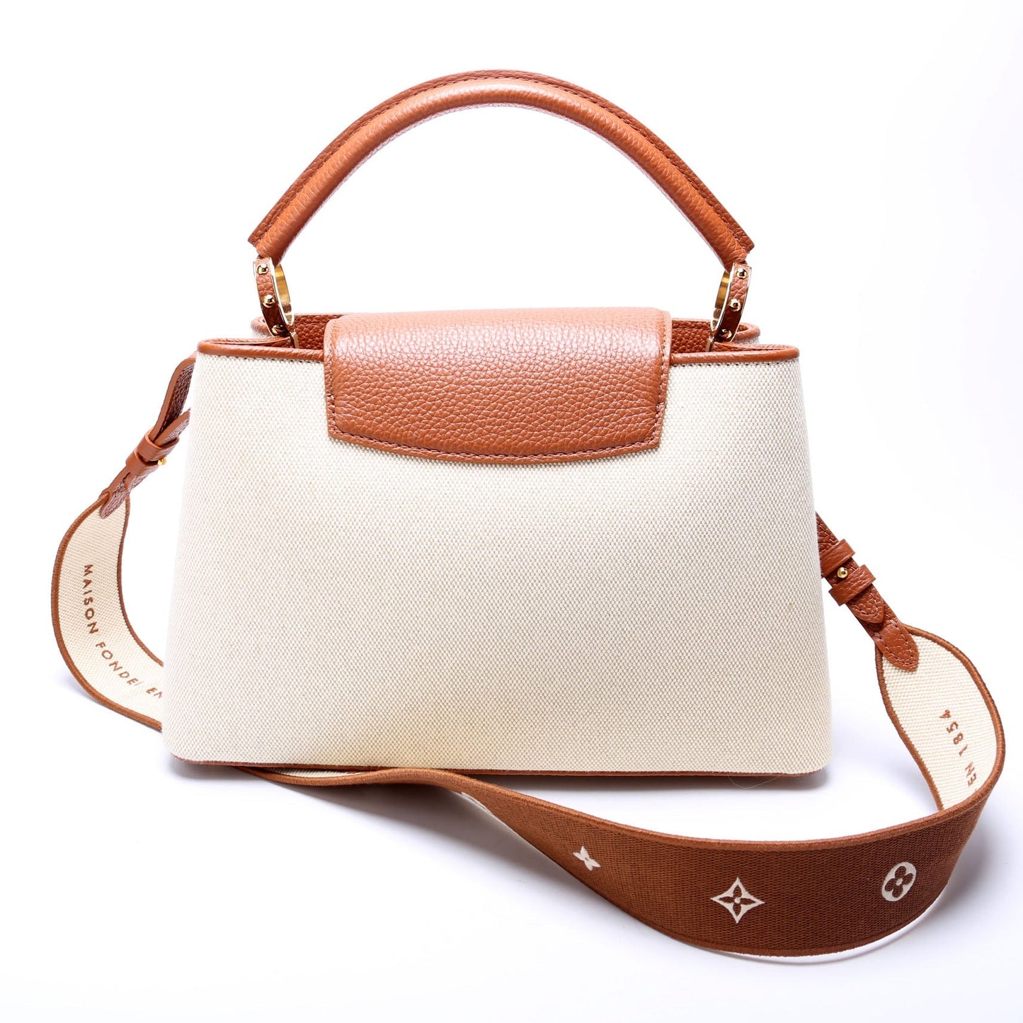 Louis Vuitton Capucines MM Taurillon Canvas Brown/Beige