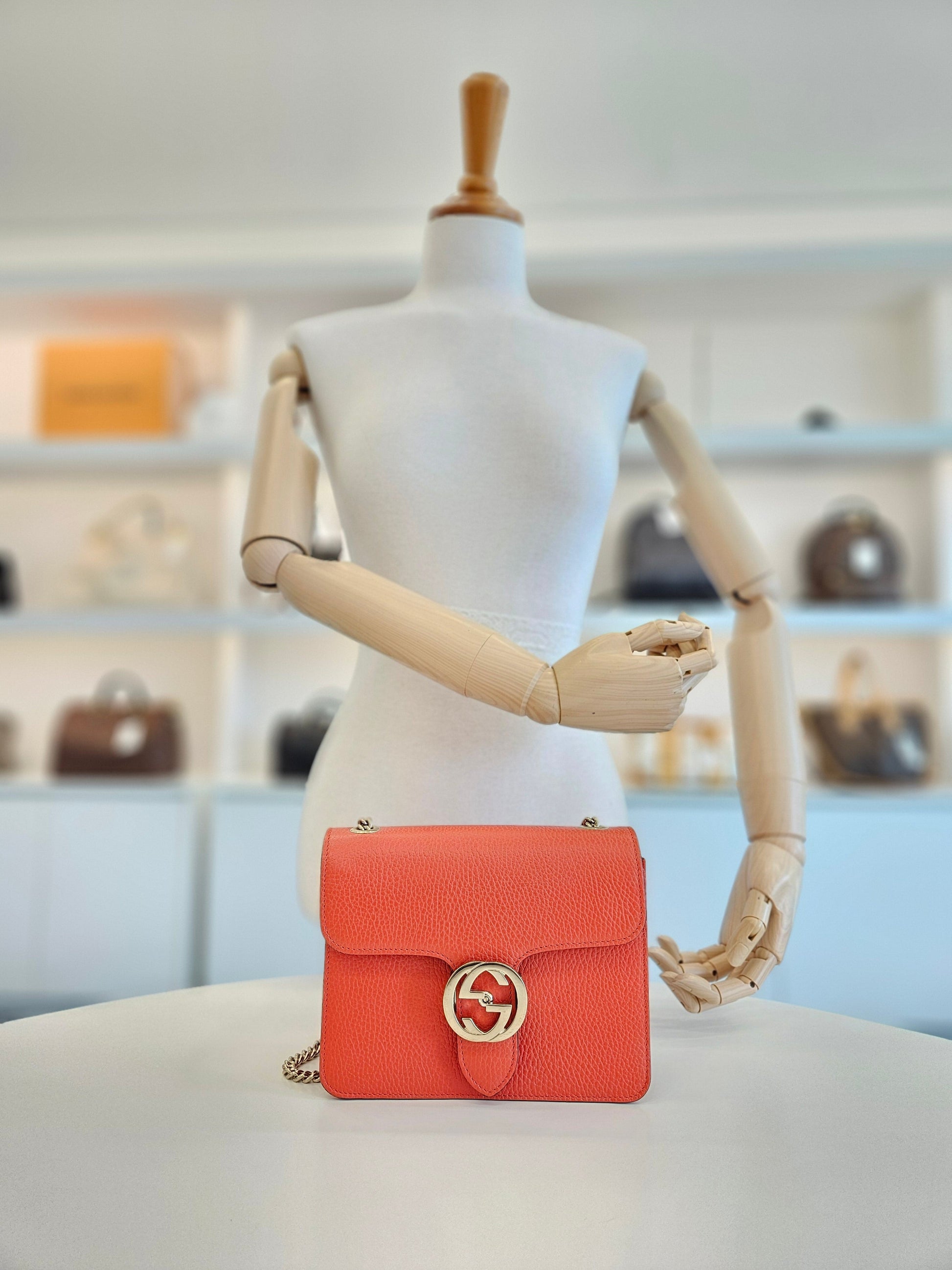 Gucci Chain Leather Crossbody