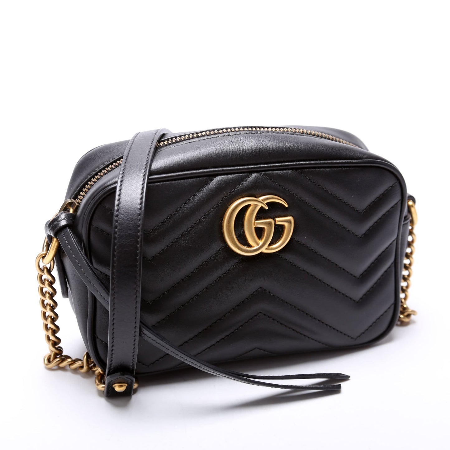 Gucci 448065 Marmont Mini Camera Black Bag
