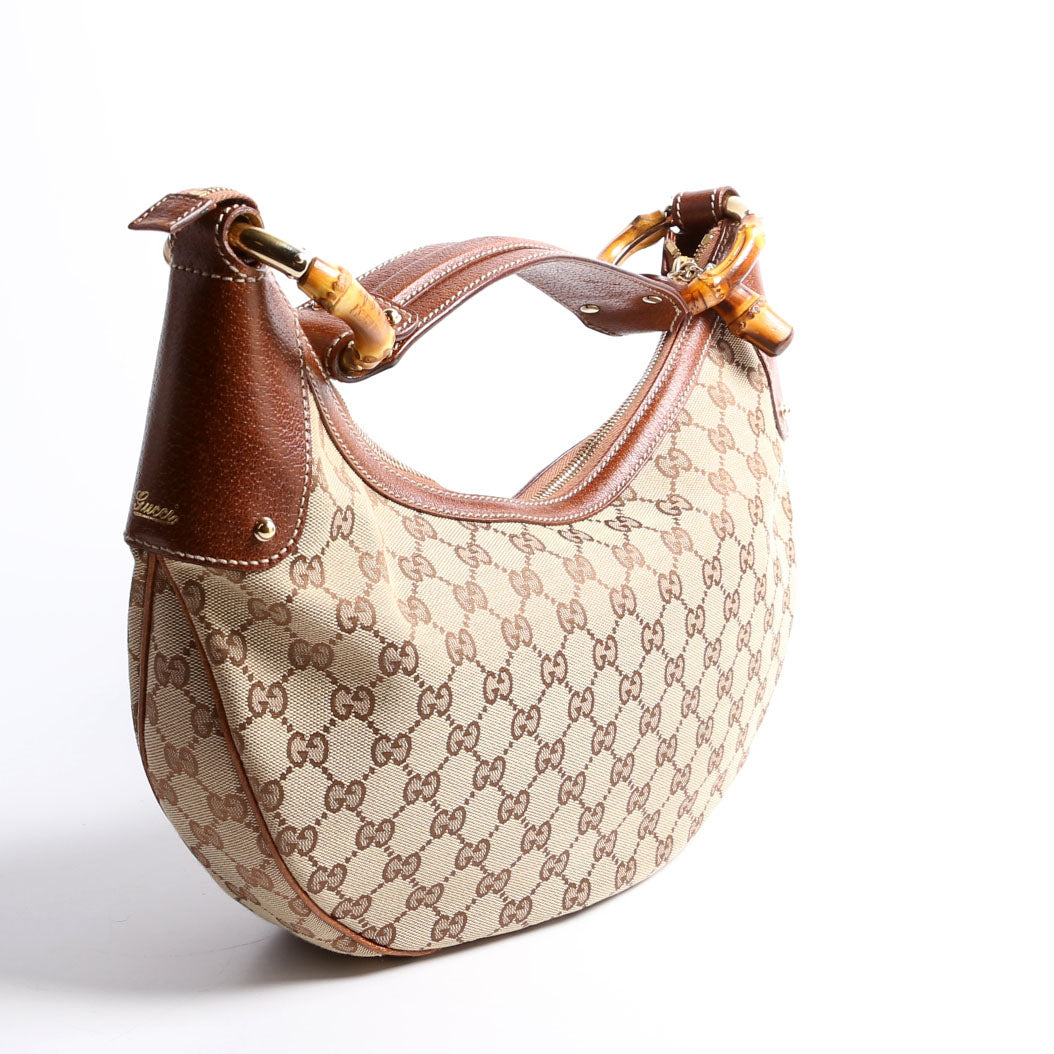 Gucci 137577 Bamboo Ring Hobo Bag