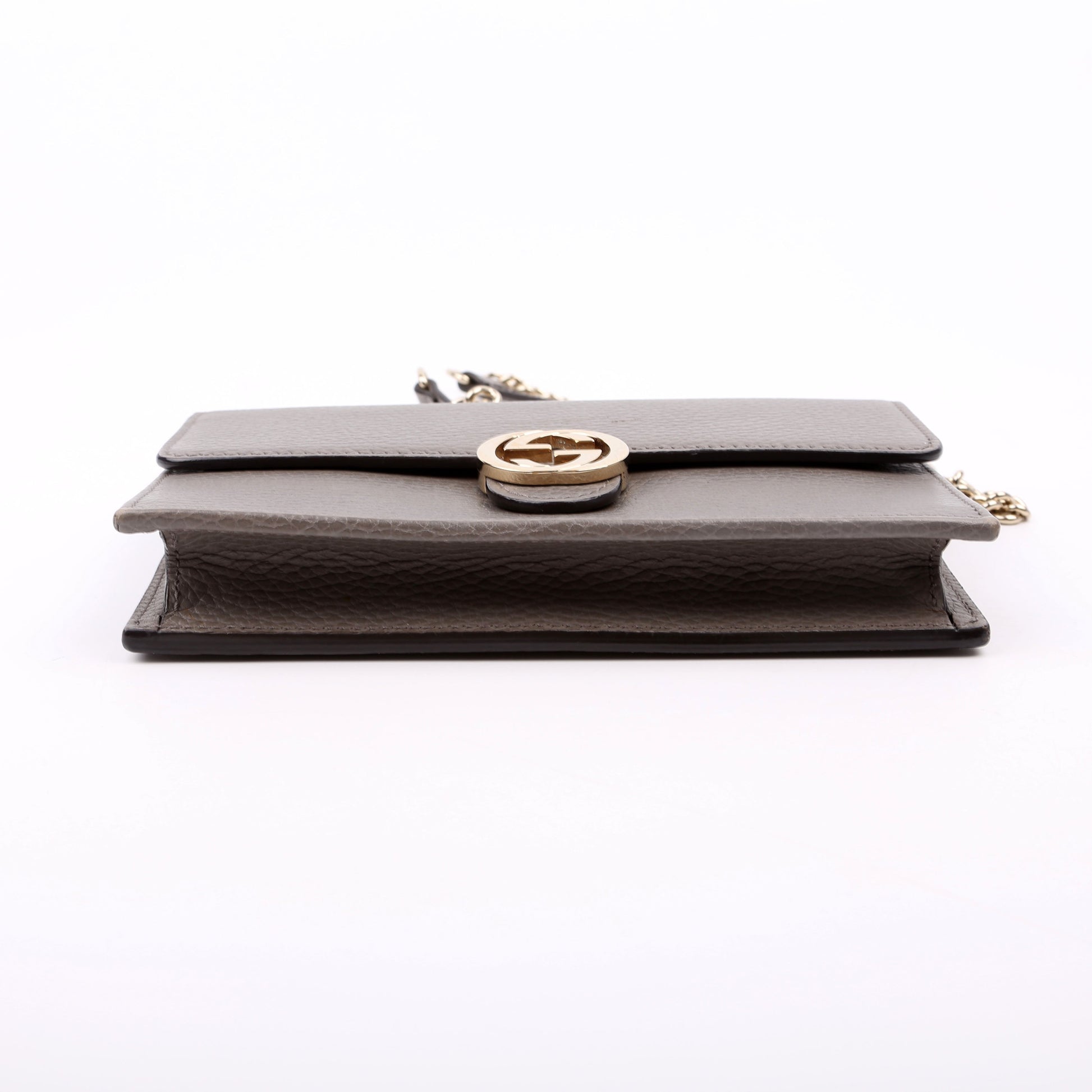 Gucci 510314 Interlocking G Chain Wallet Grey Bag