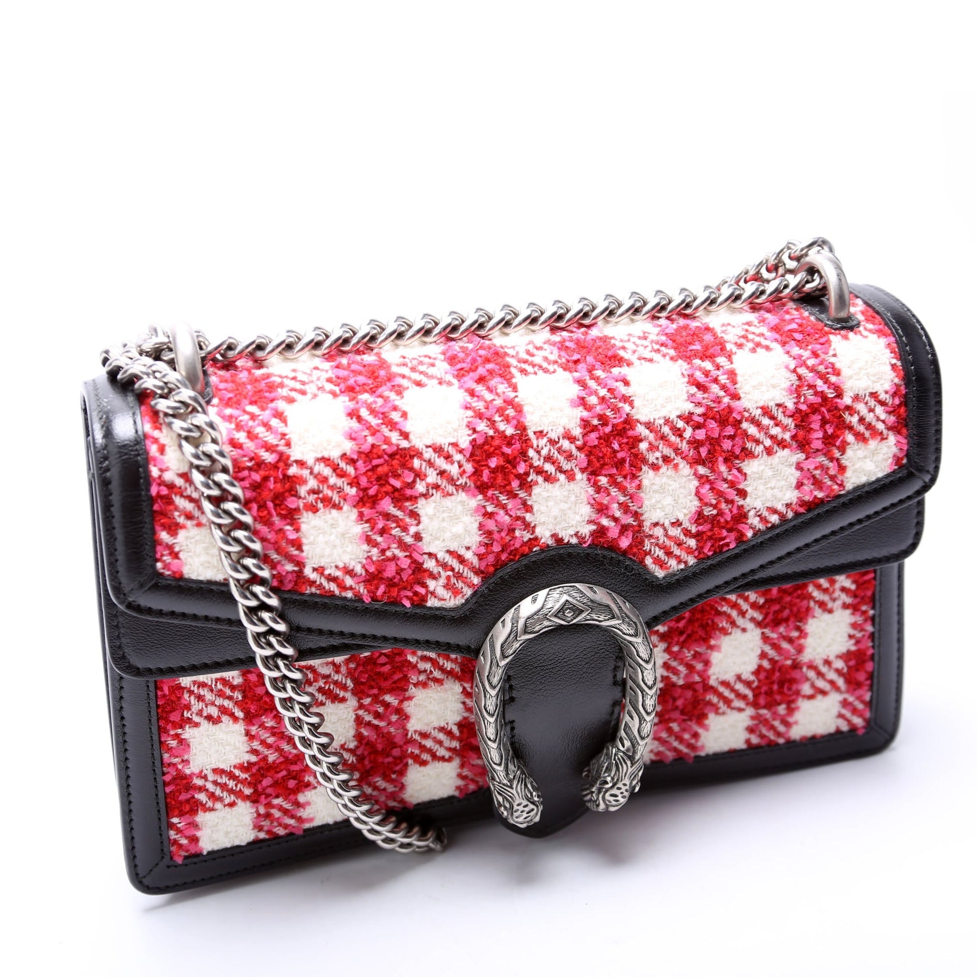 Gucci 400249 Dionysus Tweed Check Shoulder Small Bag