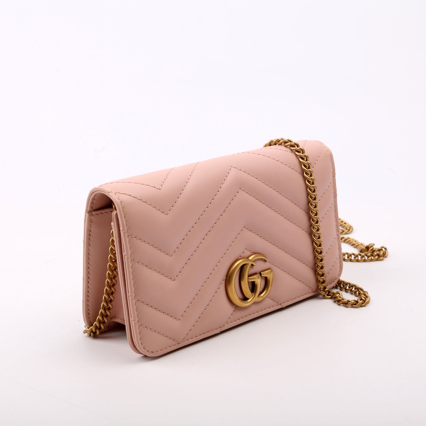 Gucci 488426 GG Marmont Mini Pink Bag