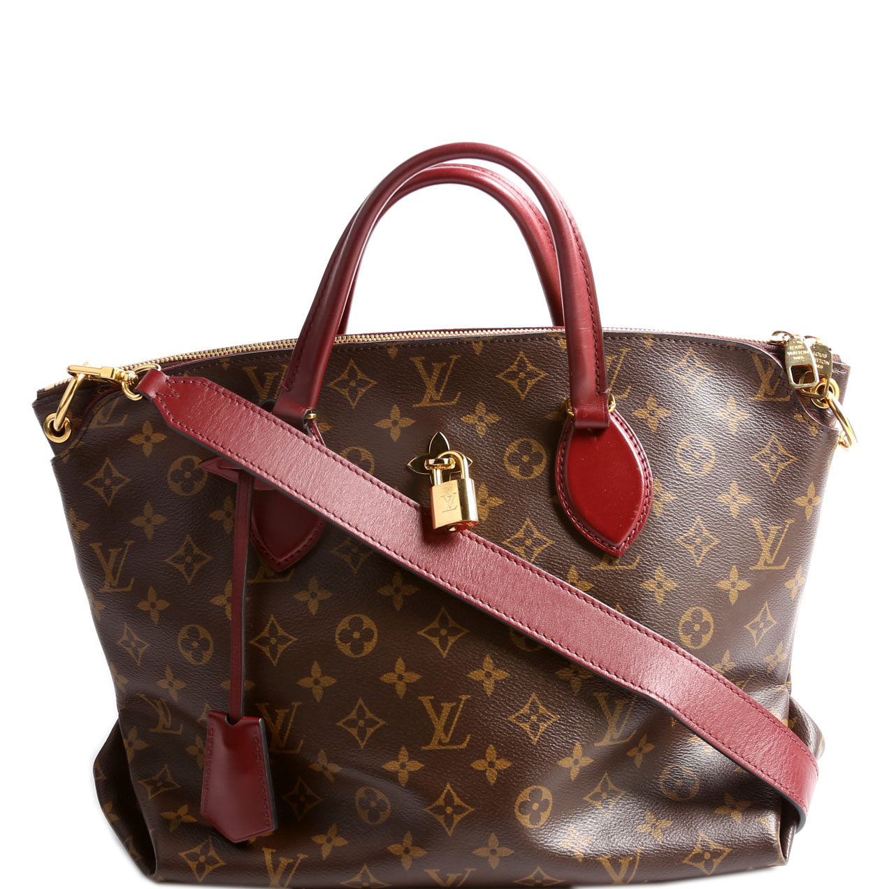 Louis Vuitton Flower Zipped Tote MM Monogram Berry
