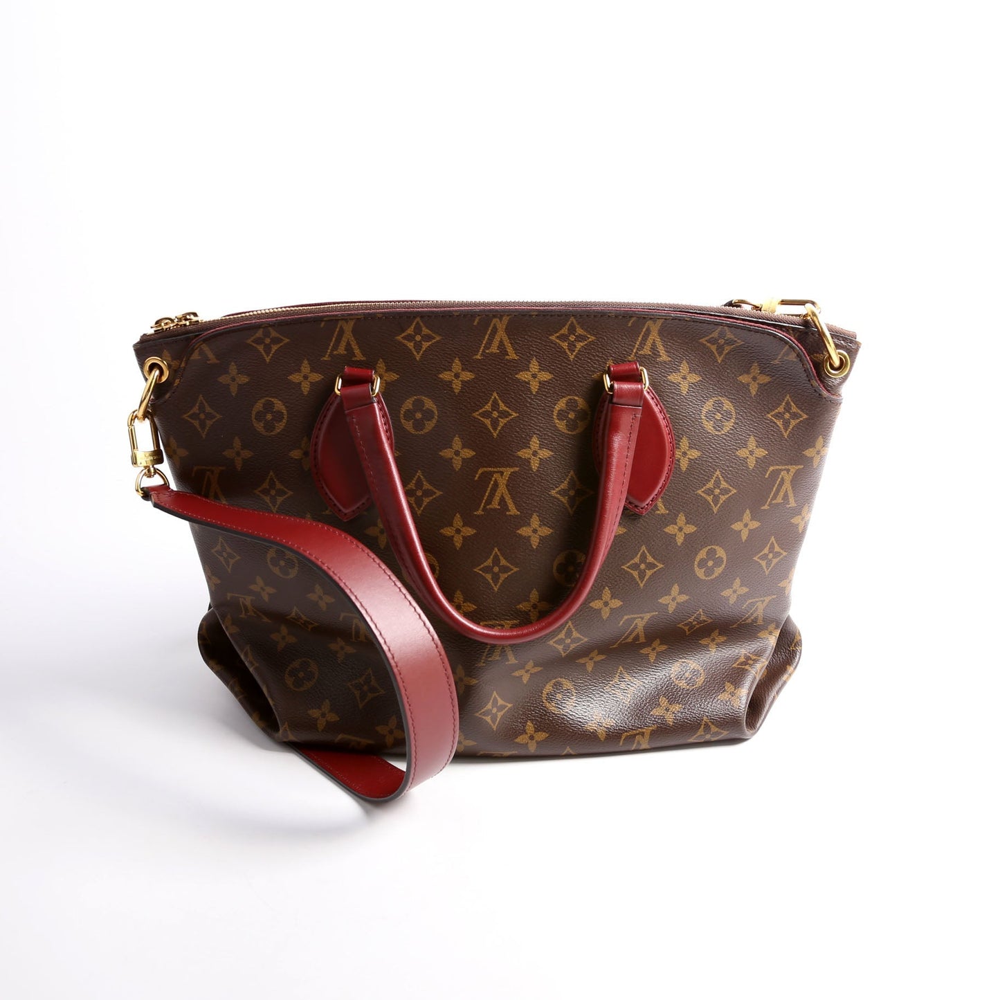 Louis Vuitton Flower Zipped Tote MM Monogram Berry