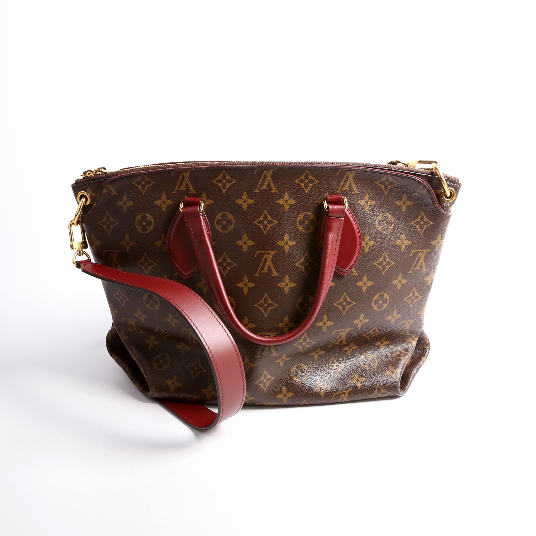 Louis Vuitton Flower Zipped Tote MM Monogram Berry