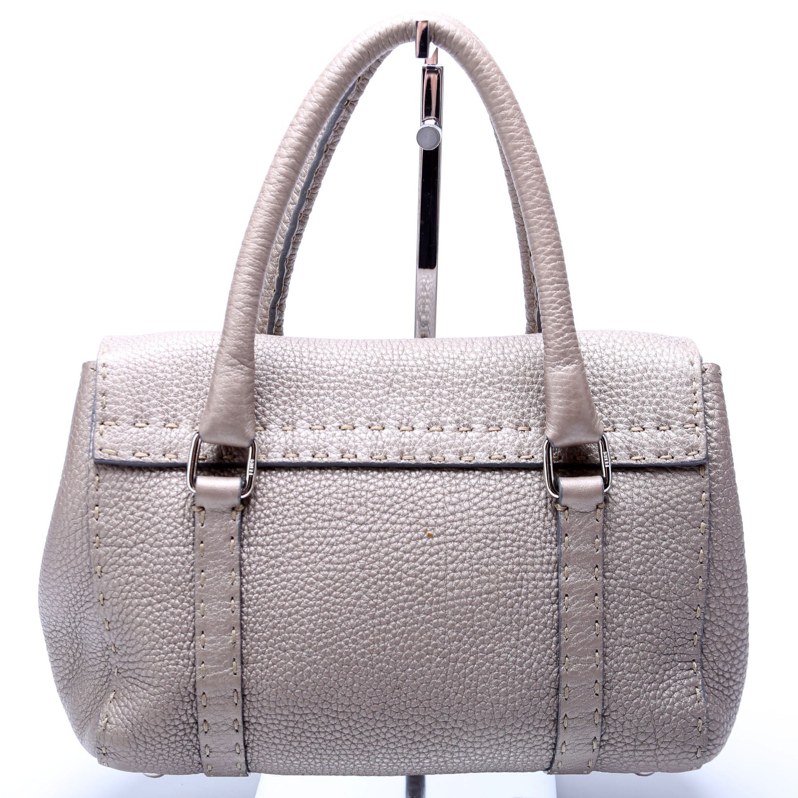 Fendi 8BR486 Selleria Mini Linda Handle Silver Bag