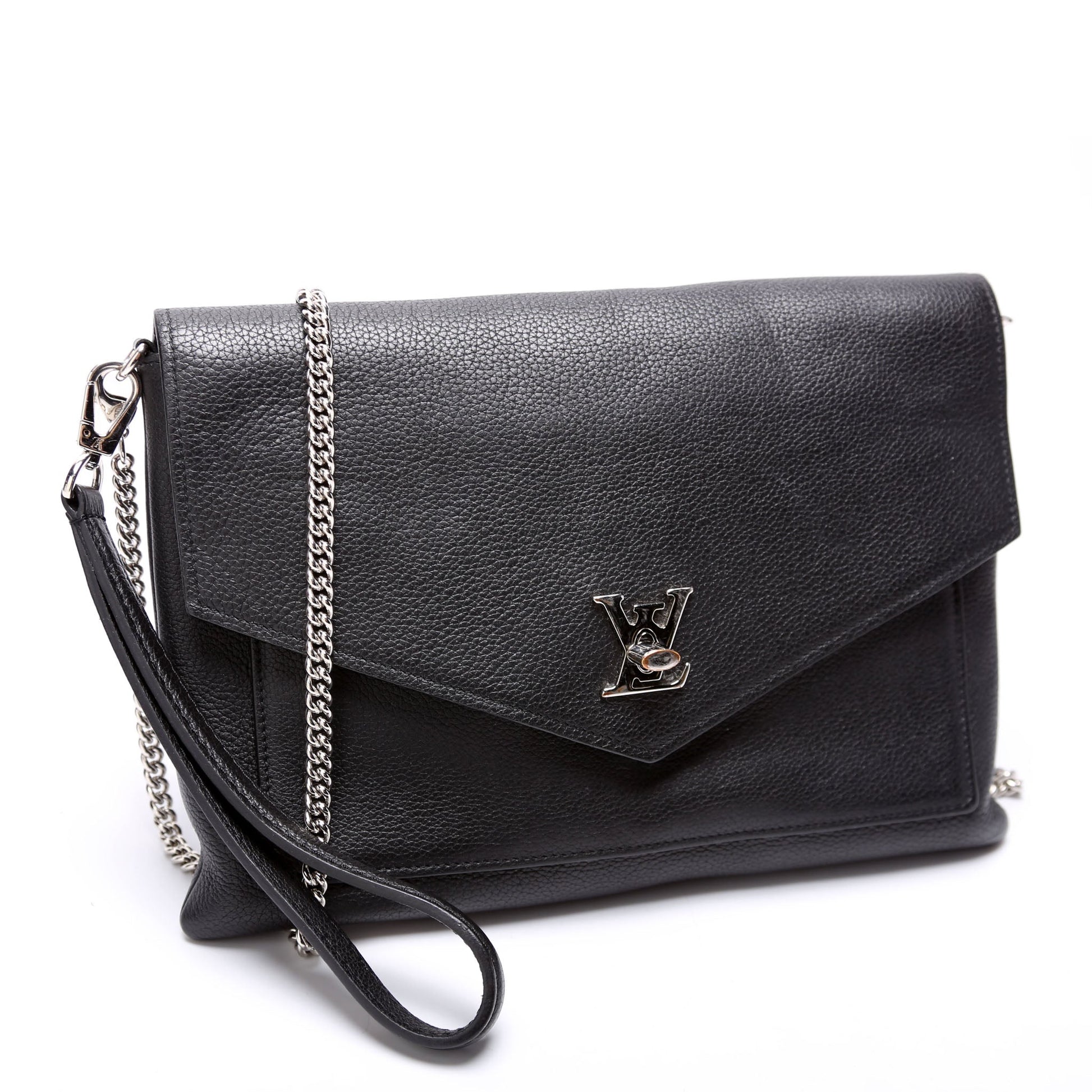 Designer Women's Crossbody Bag | Louis Vuitton Mylockme Pochette Chain/Wrist Black