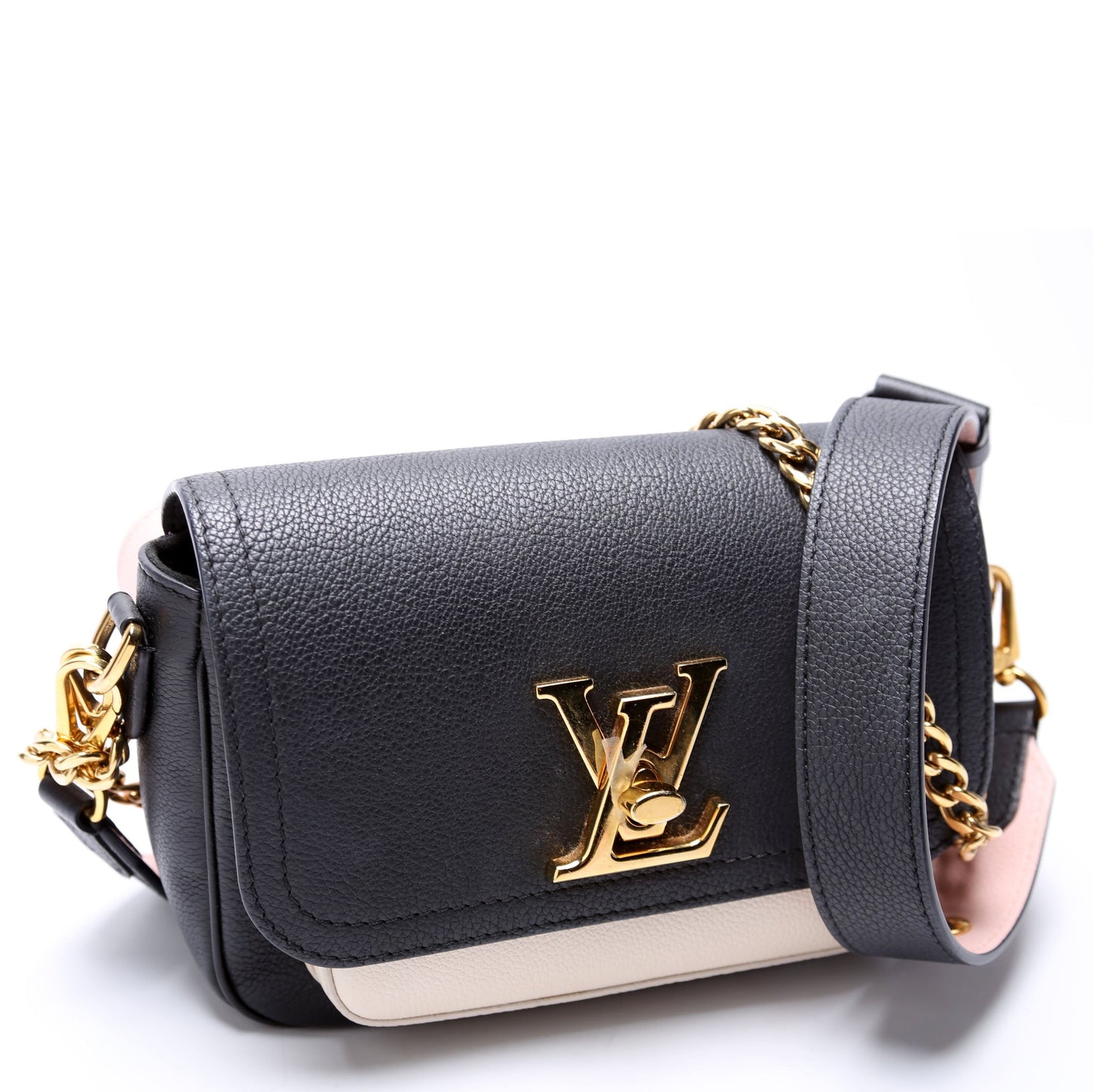 Louis Vuitton Lockme Tender Supple Calf Black and Cream
