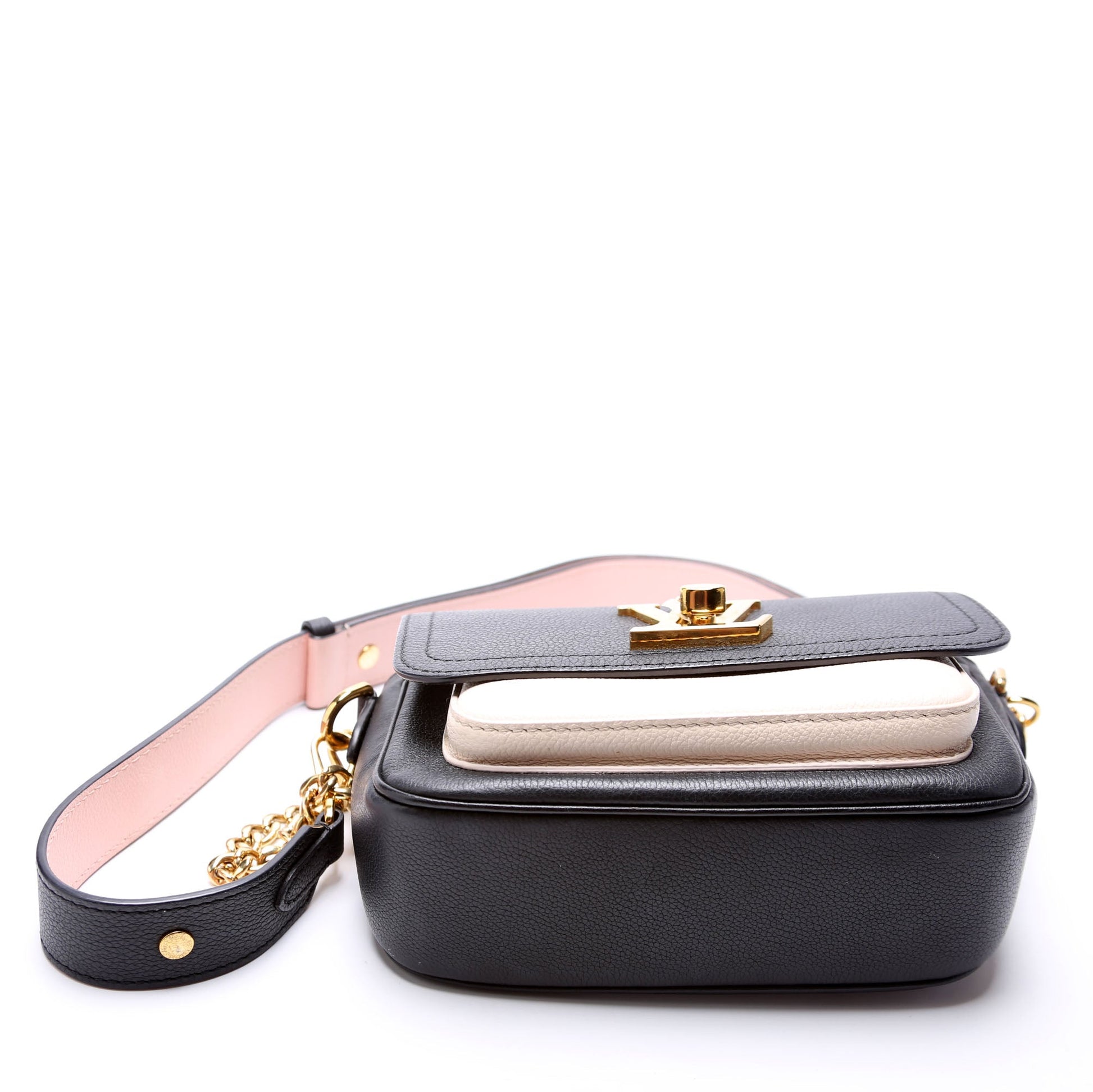 Louis Vuitton Lockme Tender Supple Calf Black and Cream