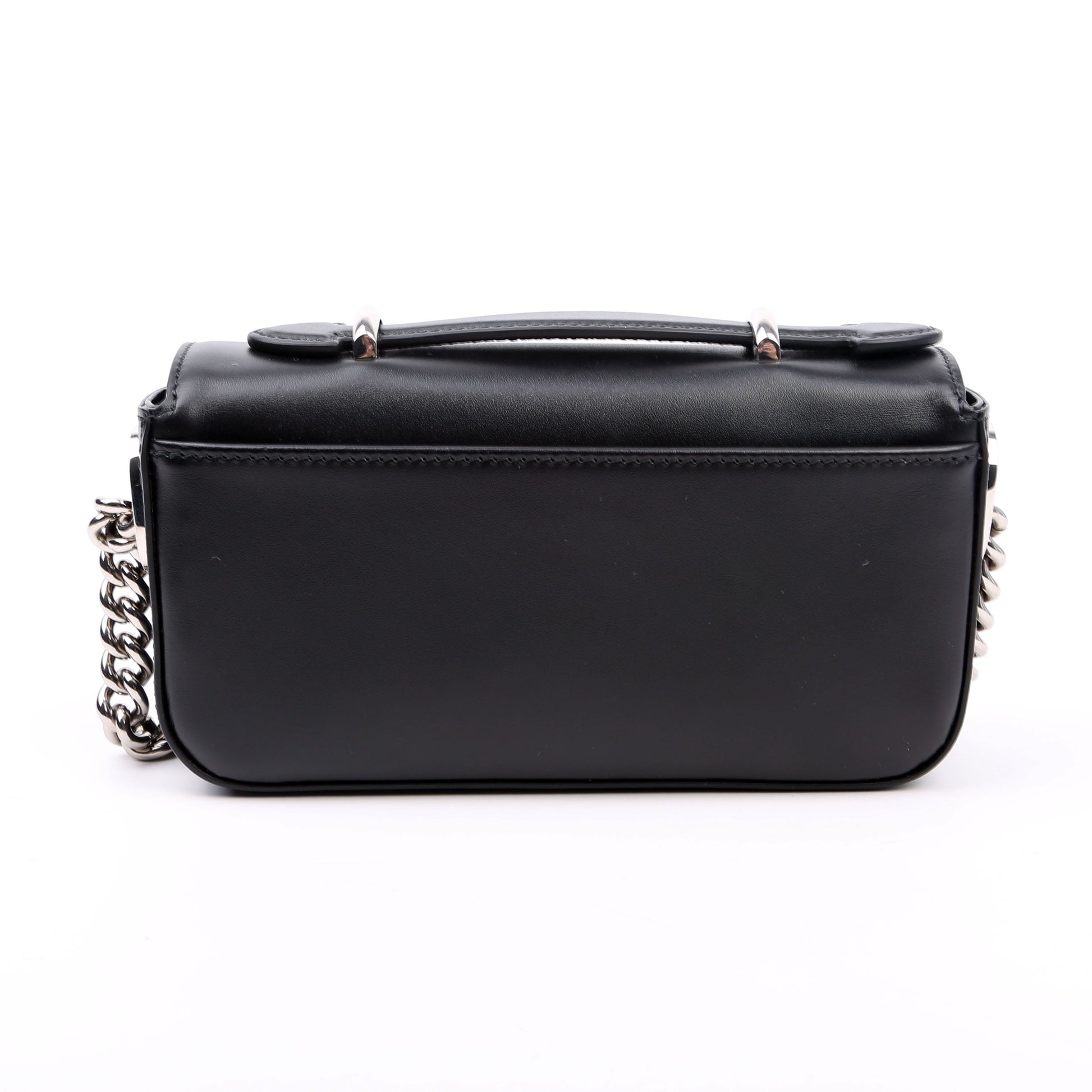 Gucci 760194 Petite GG Mini Calfskin Shoulder Black Bag
