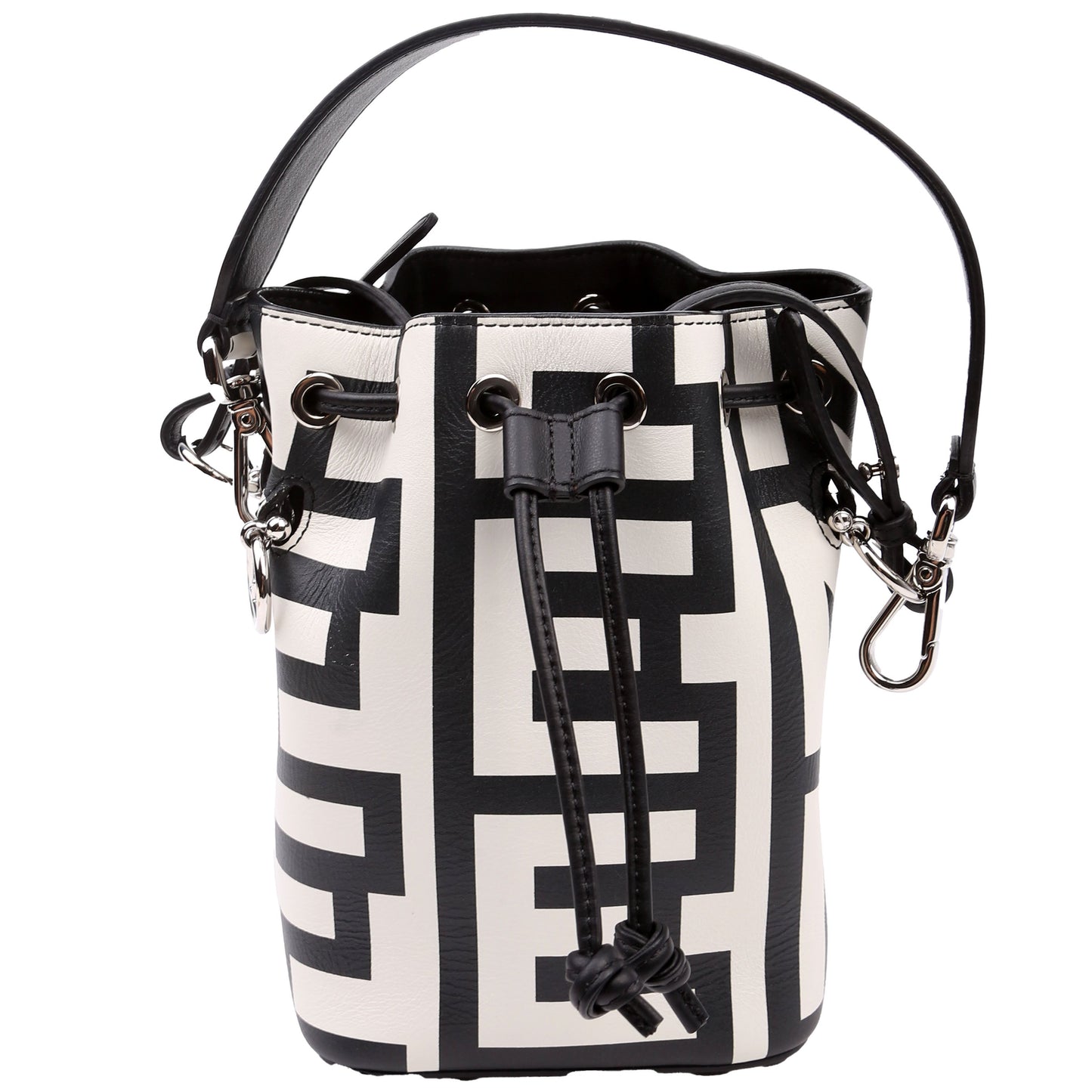 Fendi x Marc Jacobs Mon Tresor Mini Bucket Leather 8BS010 Black/White Bag