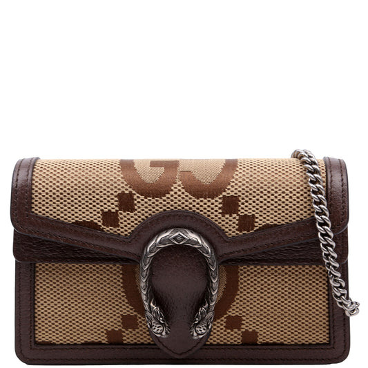 Gucci 476432 Dionysus Jumbo GG Super Mini Brown Bag