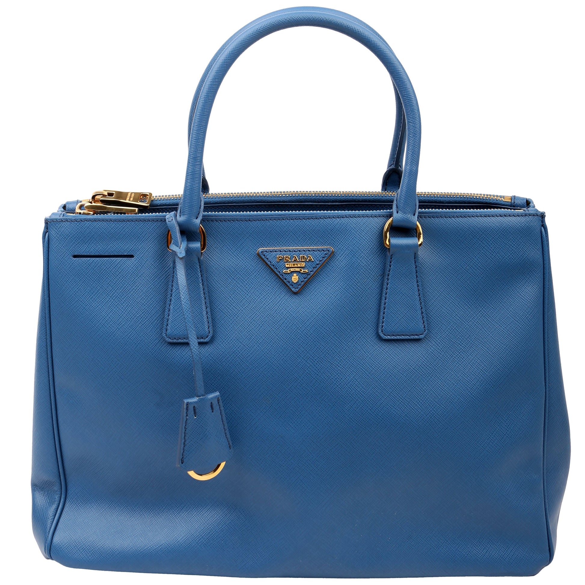 Prada Saffiano Galleria Medium Blue Bag