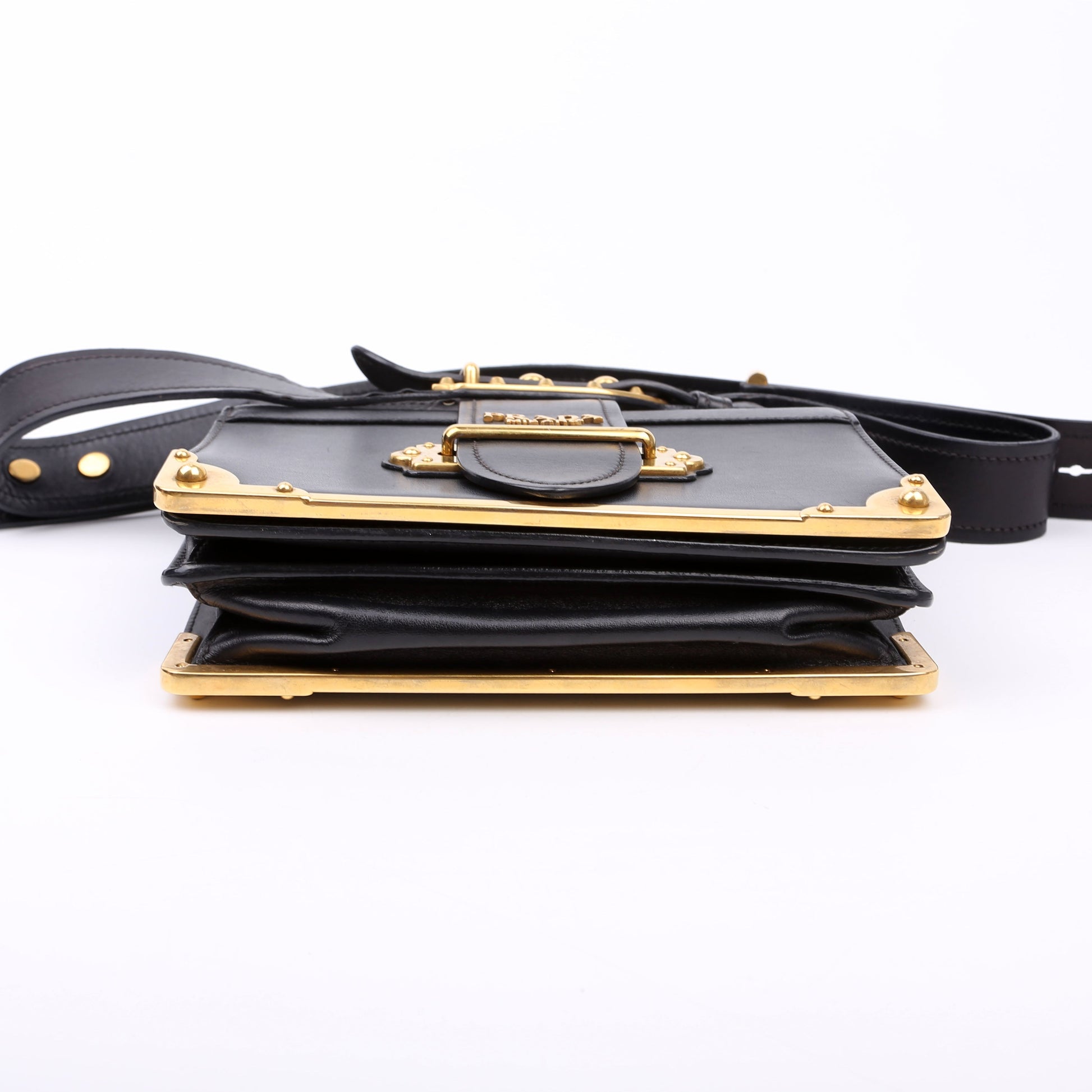 Prada Cahier Small Calfskin Black Bag