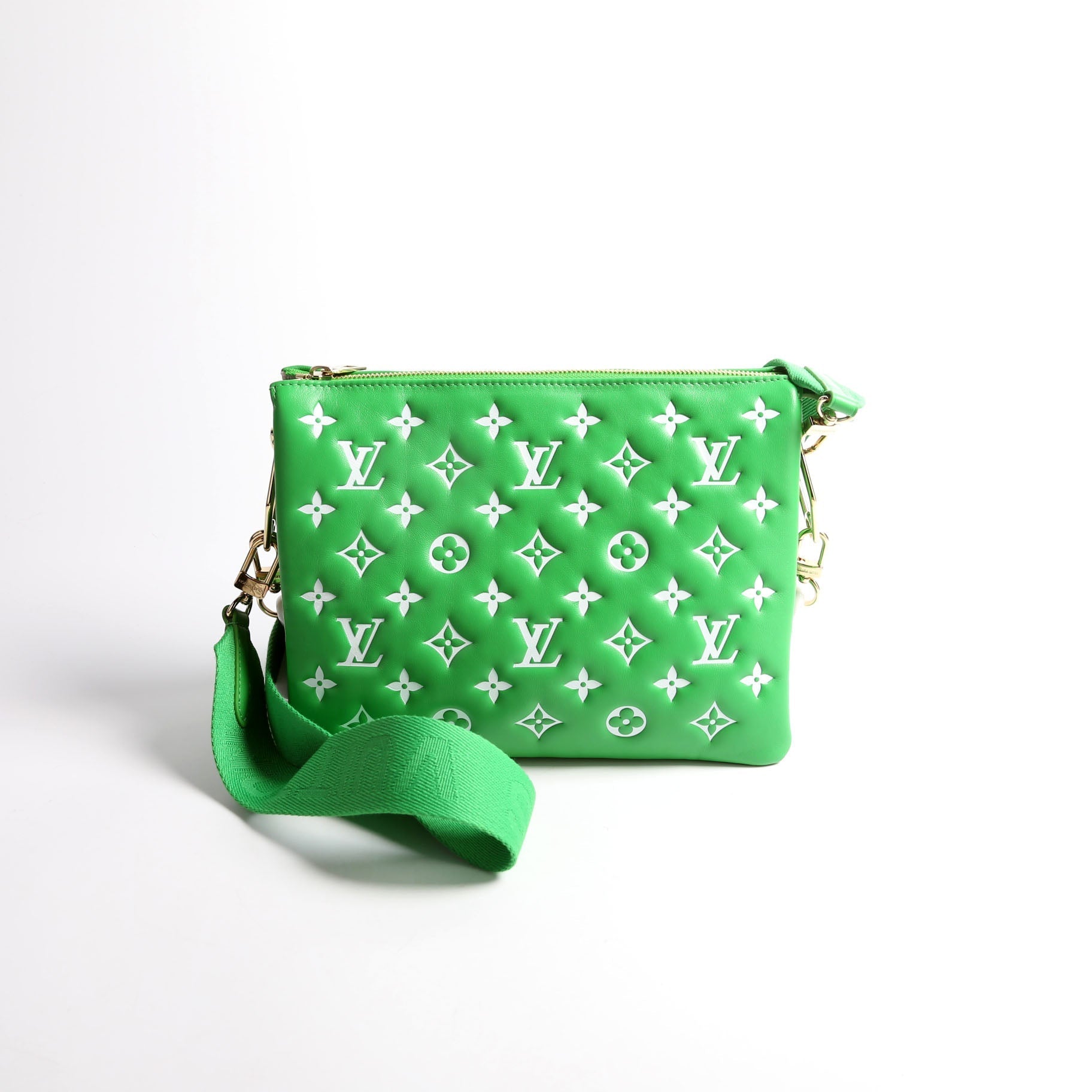 Louis Vuitton Coussin PM Match Lambskin Monogram Green/White
