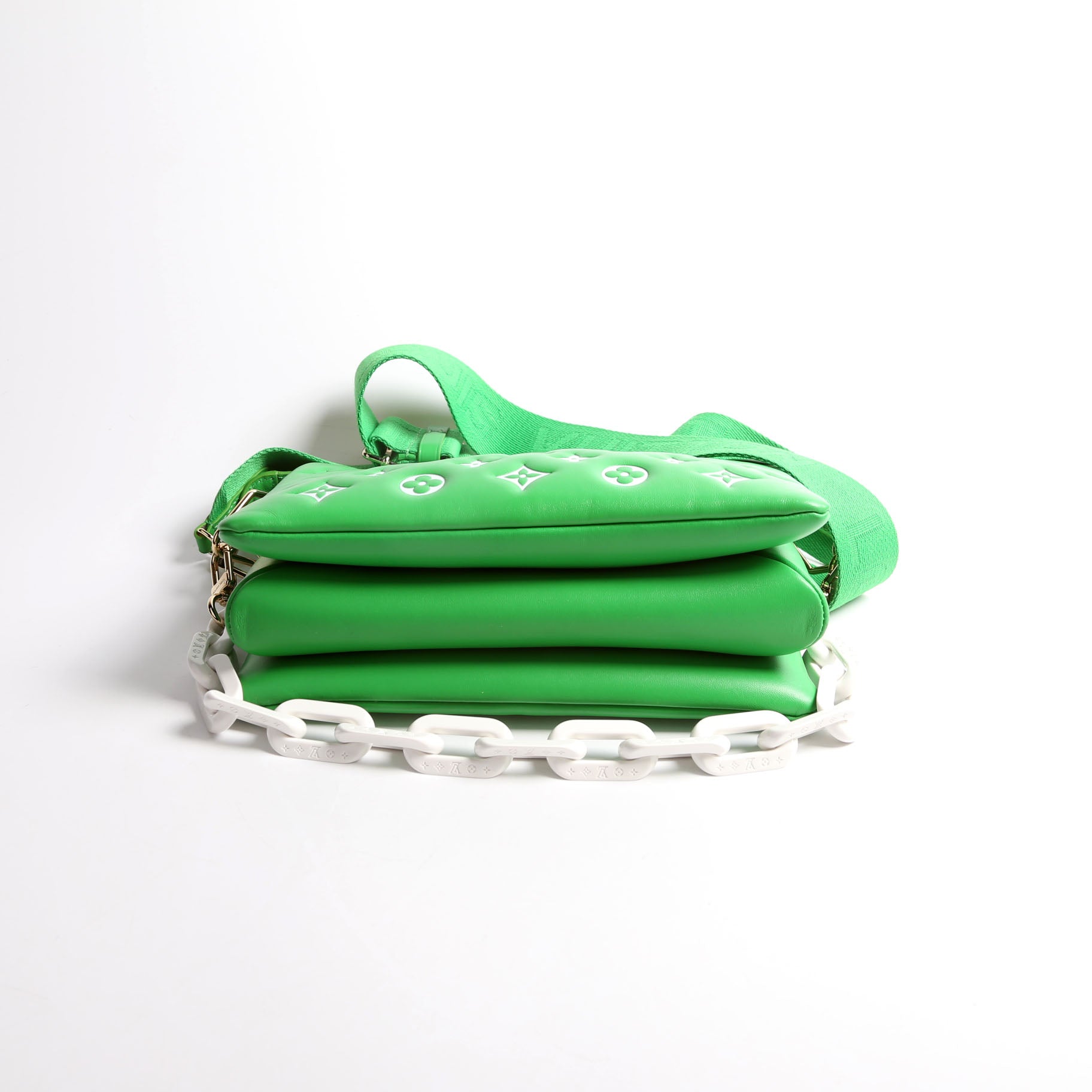 Louis Vuitton Coussin PM Match Lambskin Monogram Green/White