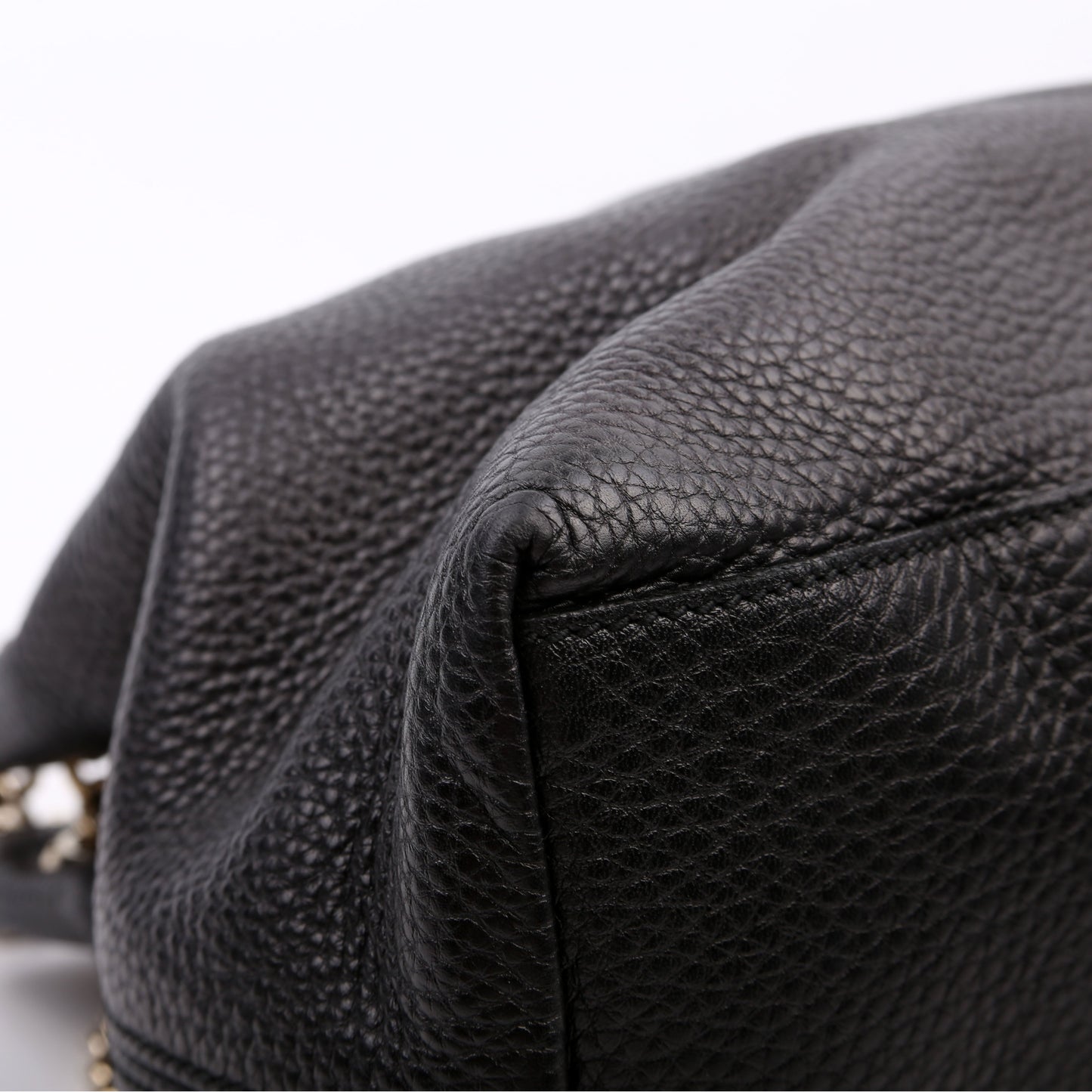 Gucci 308982 Soho Leather Shoulder Medium Black Bag