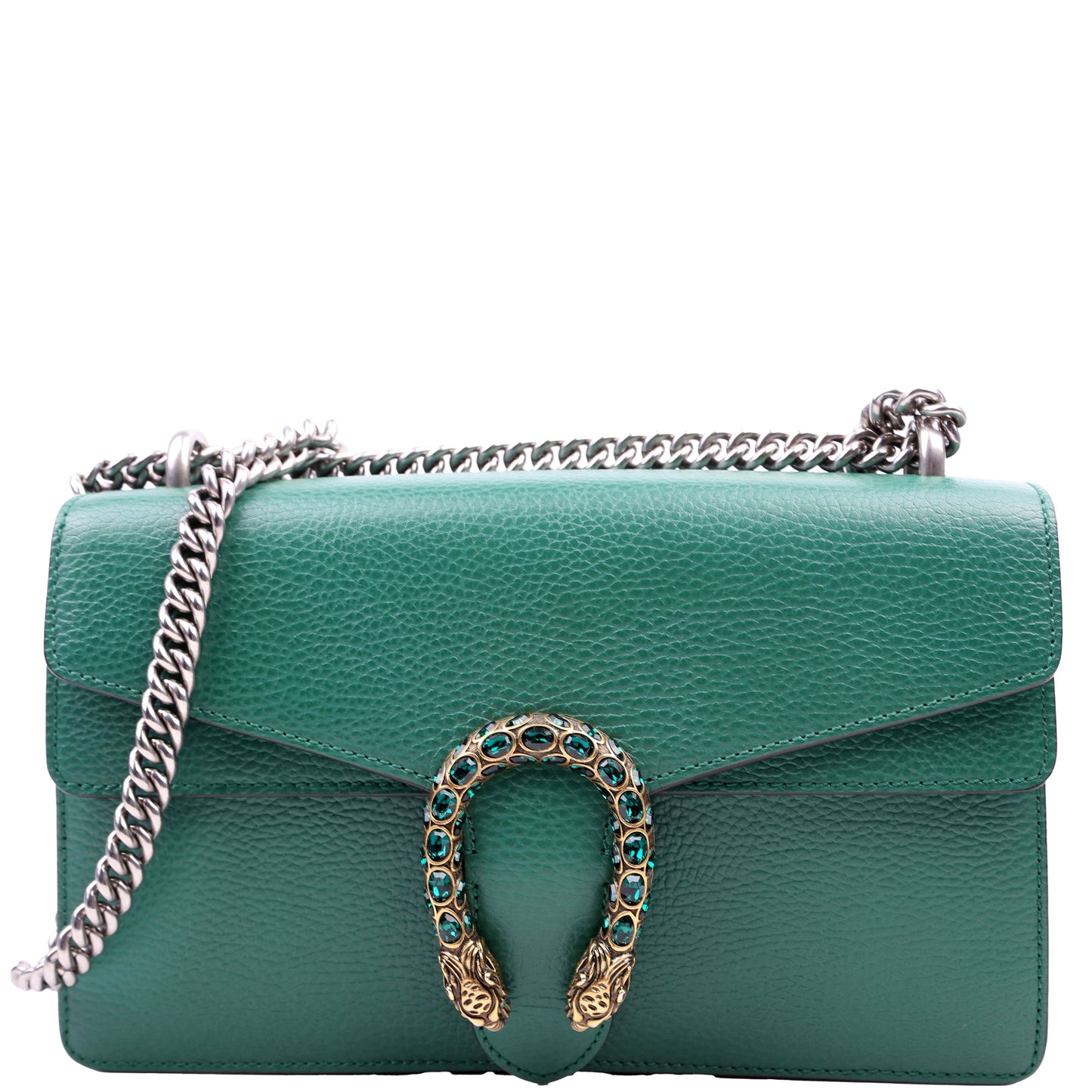 Gucci 400249 Dionysus Leather Shoulder Small Green Bag