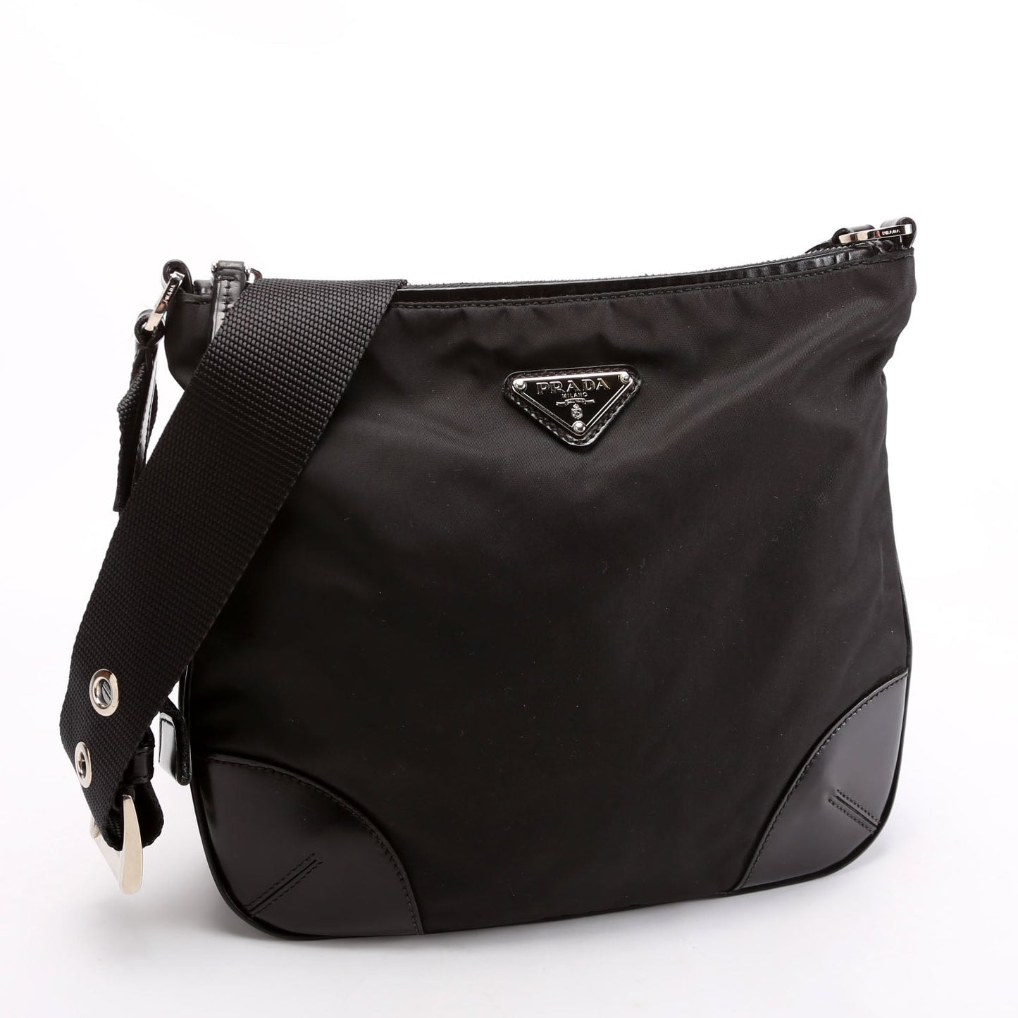 Prada BT0326 Nylon Shoulder Black Bag