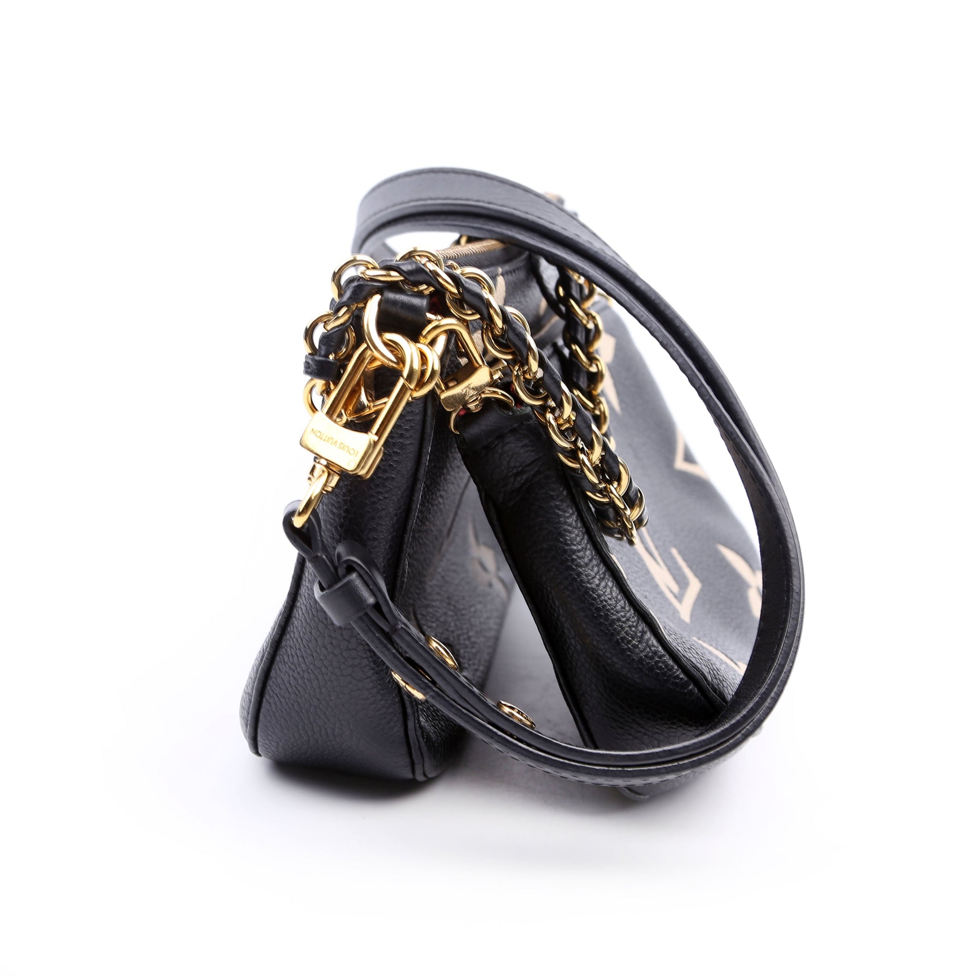 Designer Women's Crossbody Bag | Louis Vuitton Multi Pochette Bicolor Empreinte Black/Beige