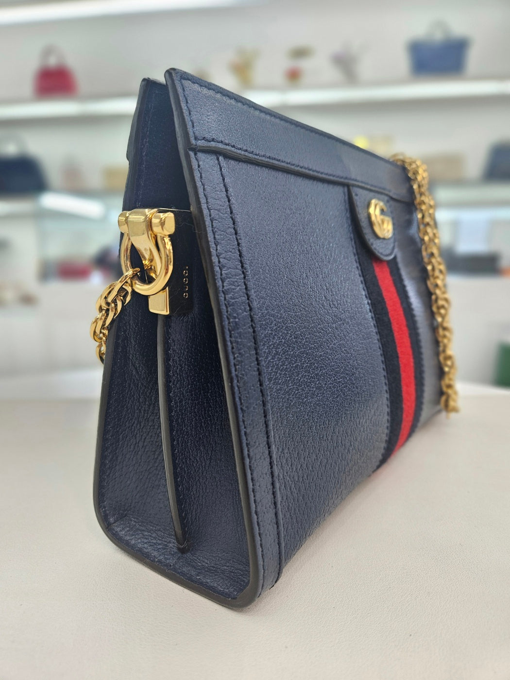Gucci Chain Leather Crossbody