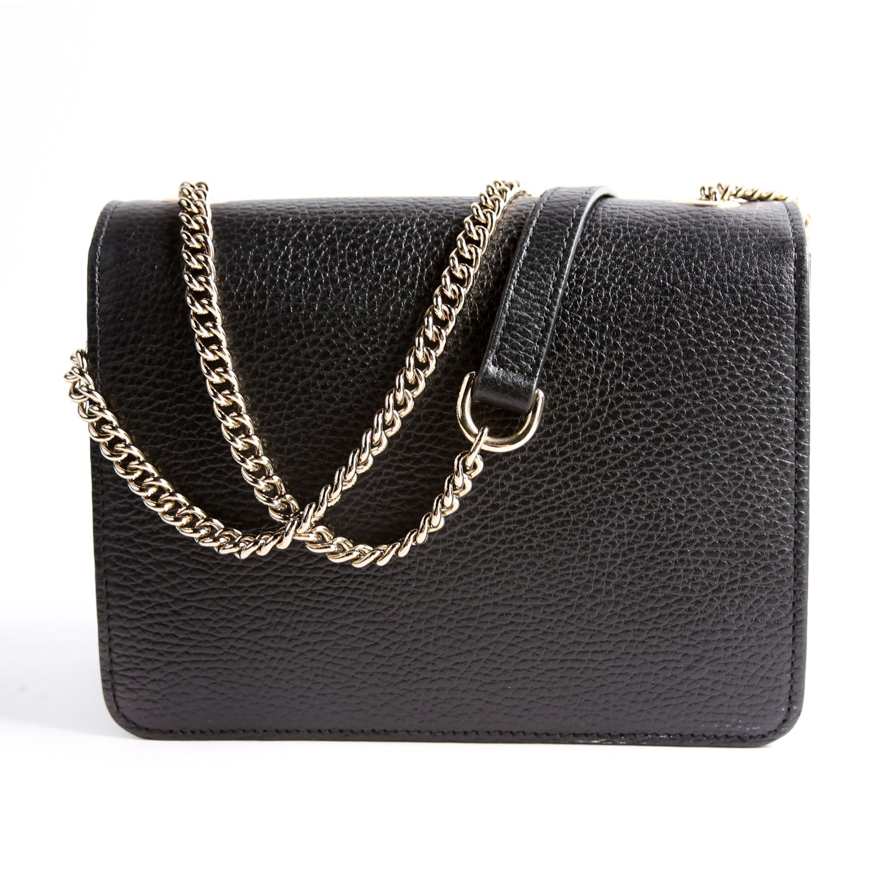 Gucci 510304 Interlocking Small Xbody Black/Gold Bag