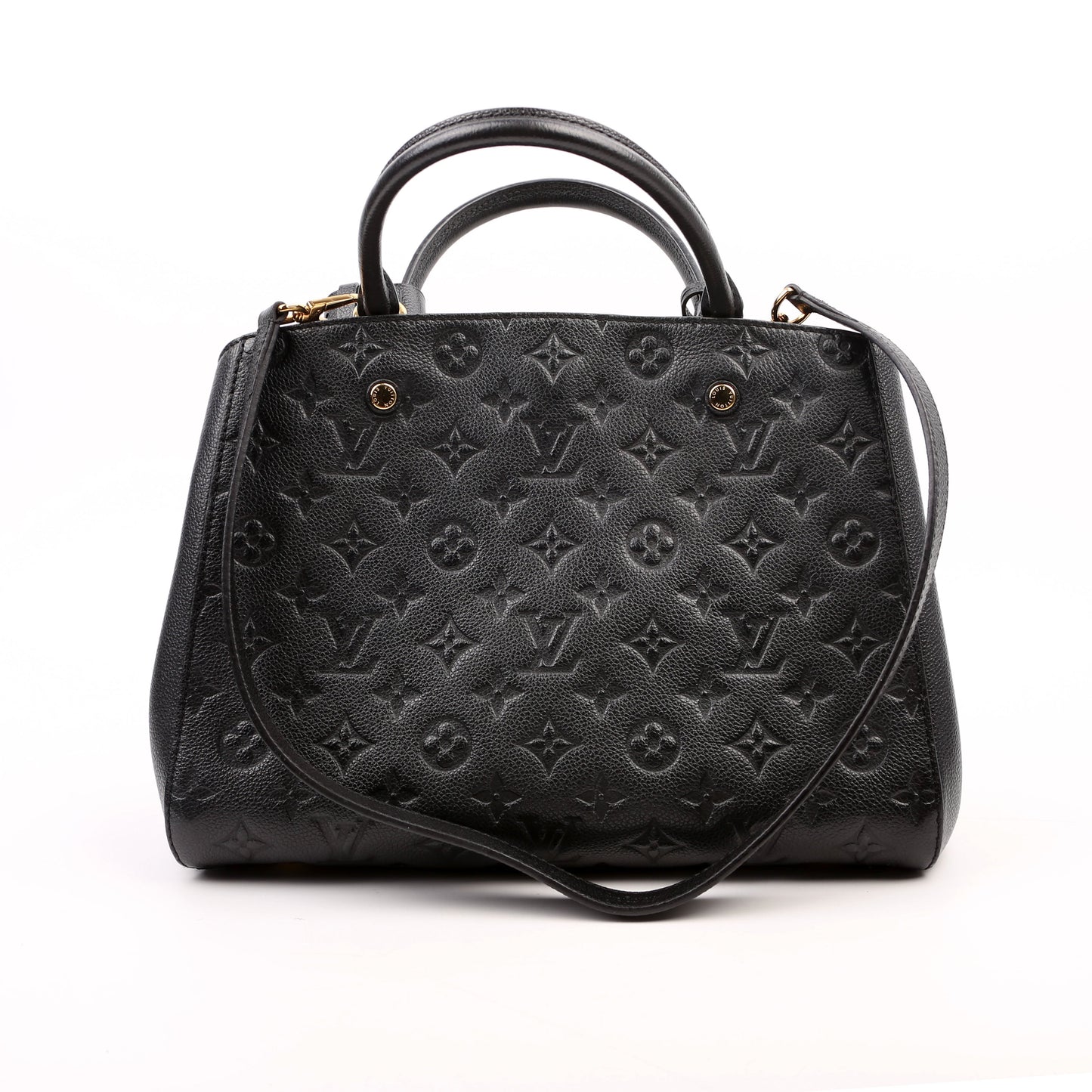 Luxury Women's Handbag | Louis Vuitton Montaigne MM Empreinte Black