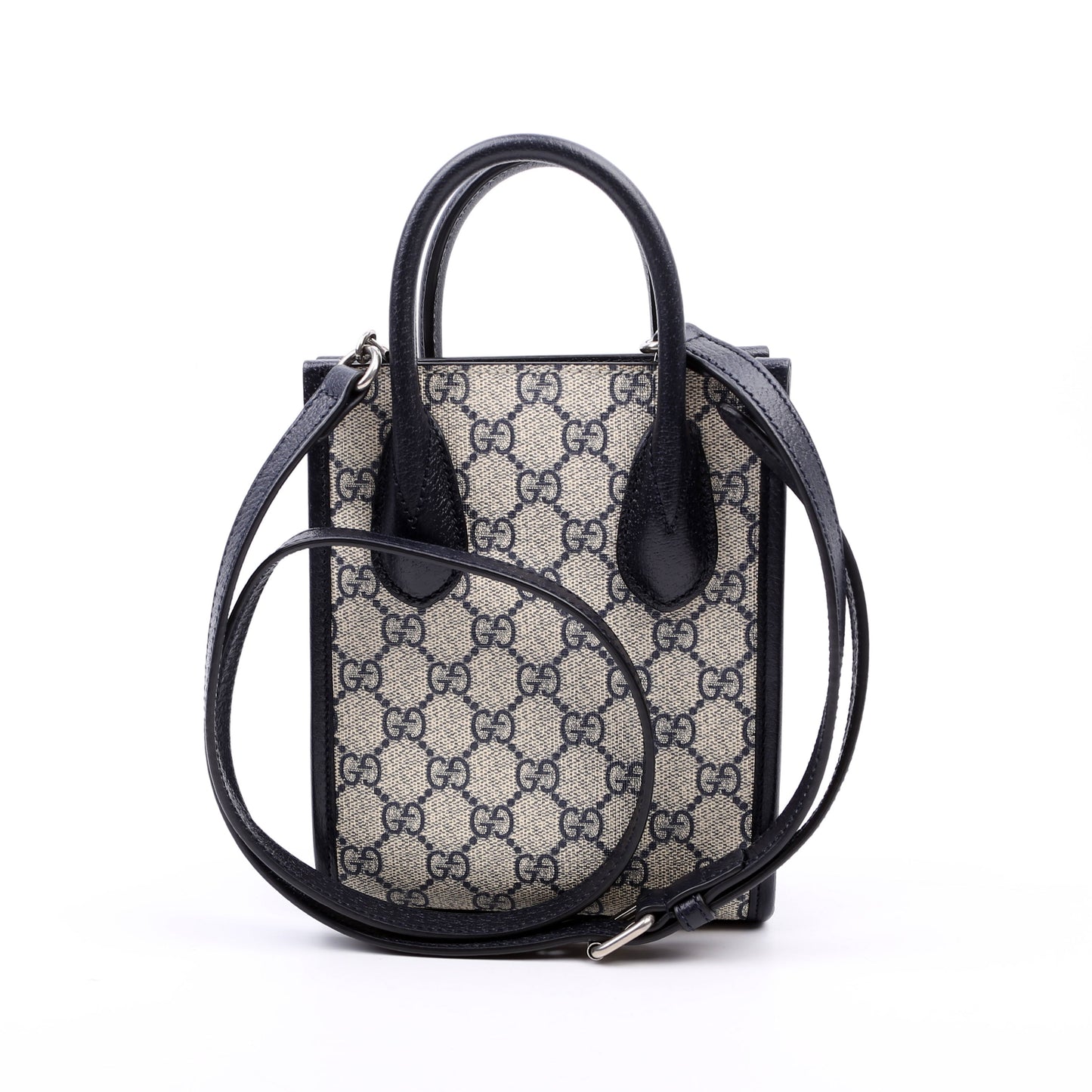 Gucci 671623 Mini Tote Interlocking G Navy/Beige Bag