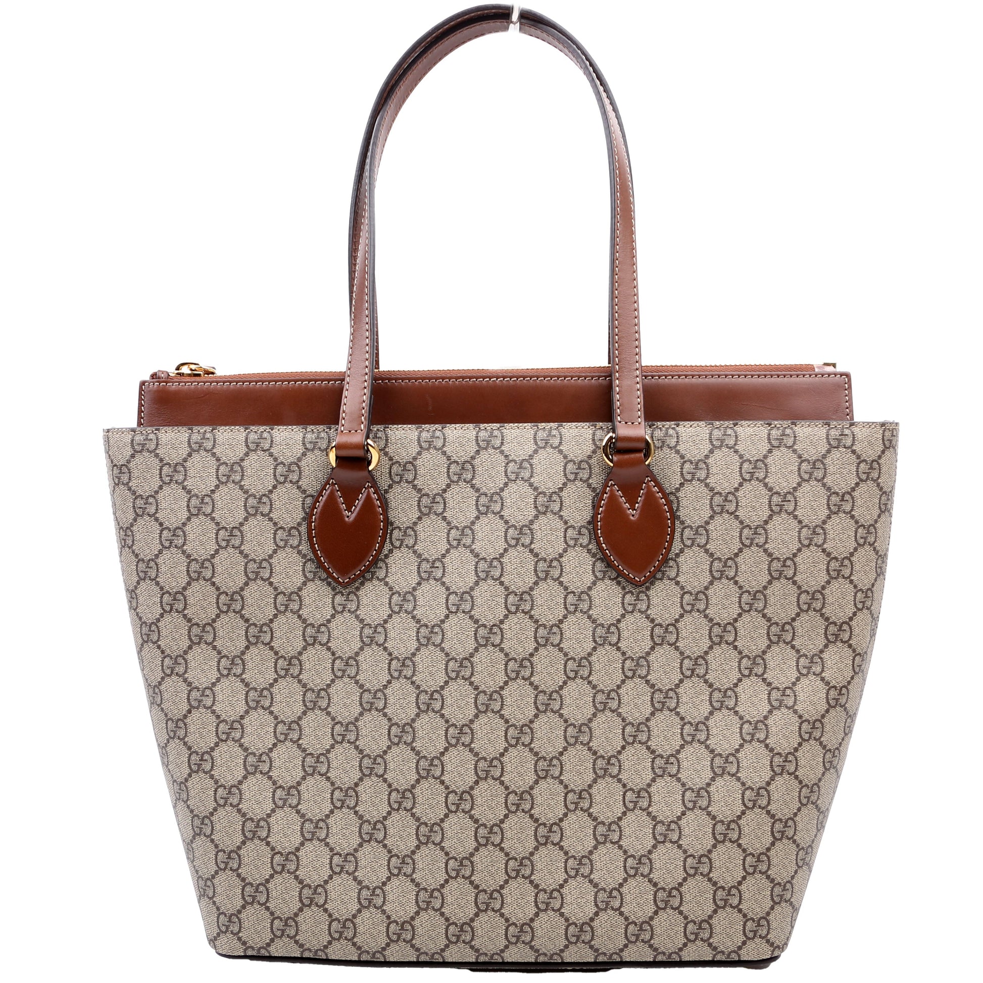 Gucci 415721 GG Supreme Tote Brown/Beige Bag