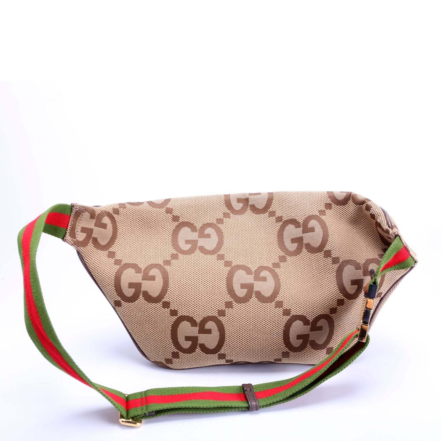 Gucci 696031 Jumbo GG Canvas Belt Tan Bag