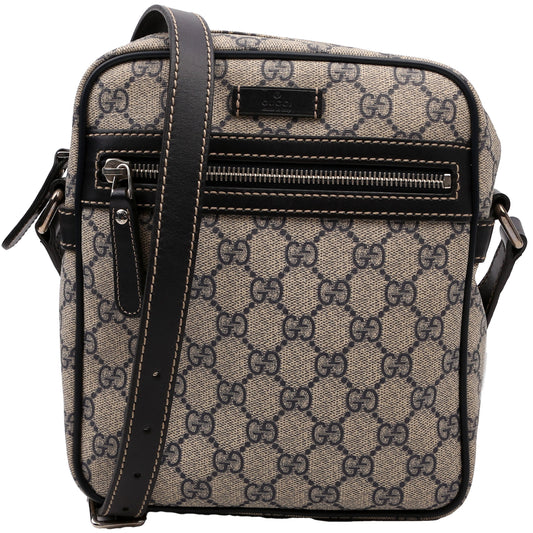 Gucci 233268 GG Supreme Shoulder Beige/Black Bag