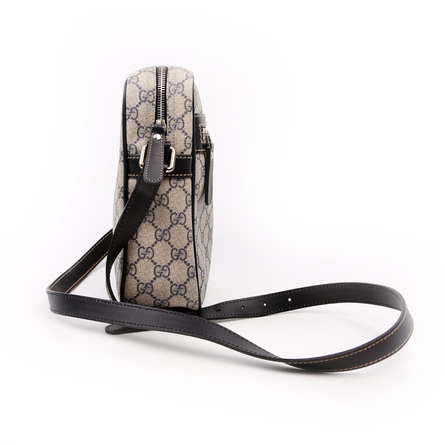 Gucci 233268 GG Supreme Shoulder Beige/Black Bag