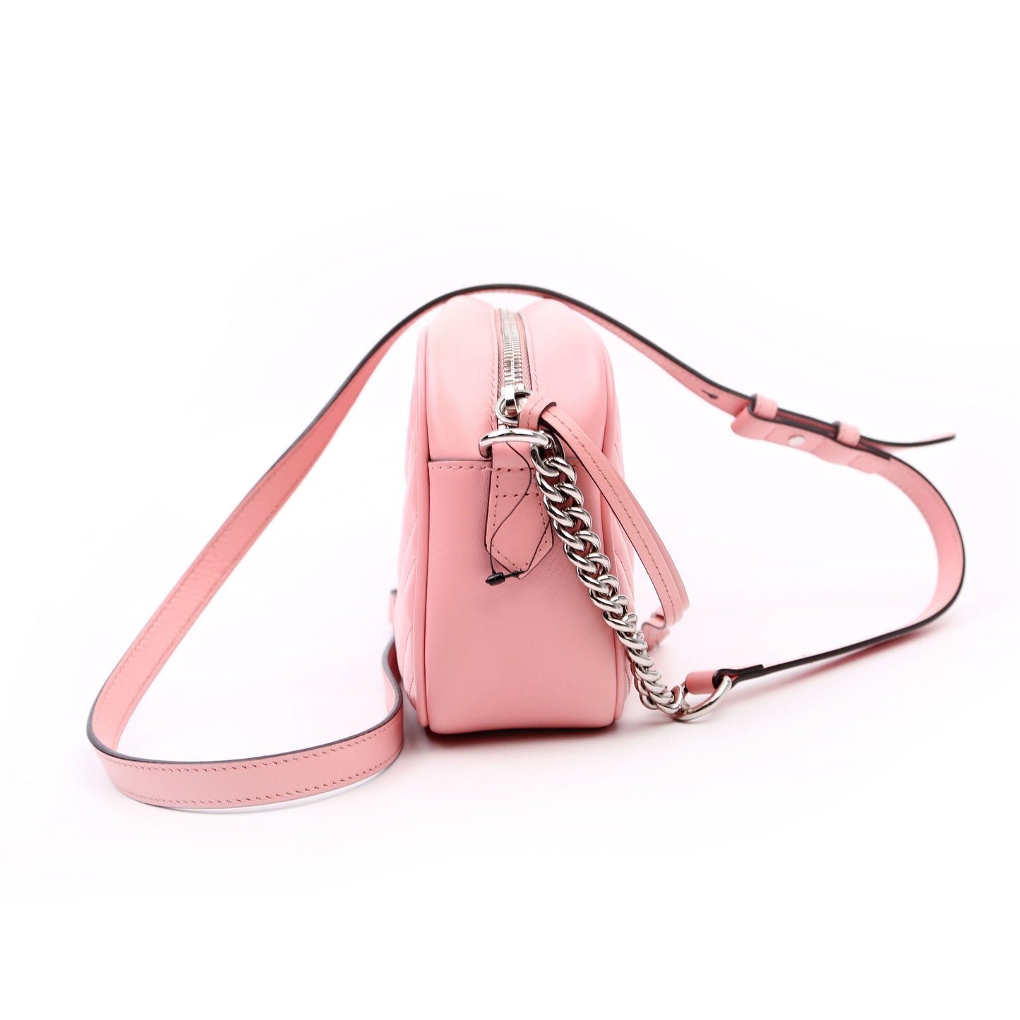 Gucci 447632 Marmont Small Leather Camera Pink Bag