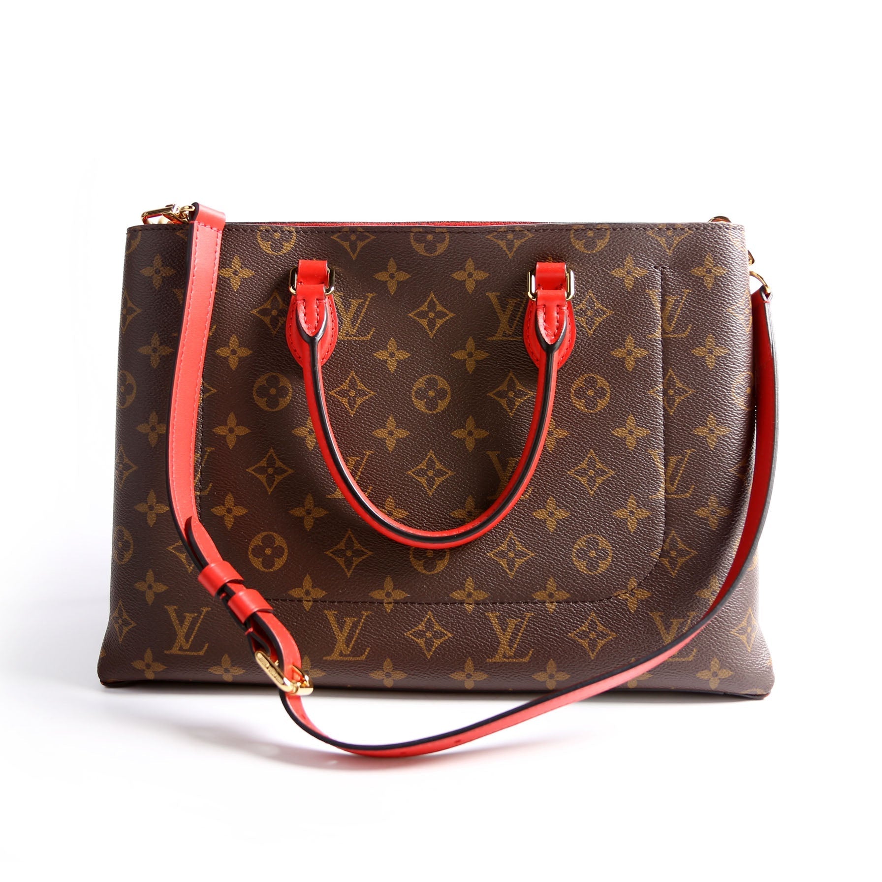 Louis Vuitton Flower Tote Monogram Red