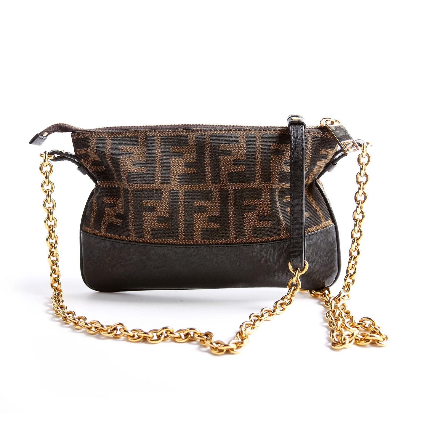 Fendi 8MO260 Zucca Elite Crossbody Brown/Black Bag