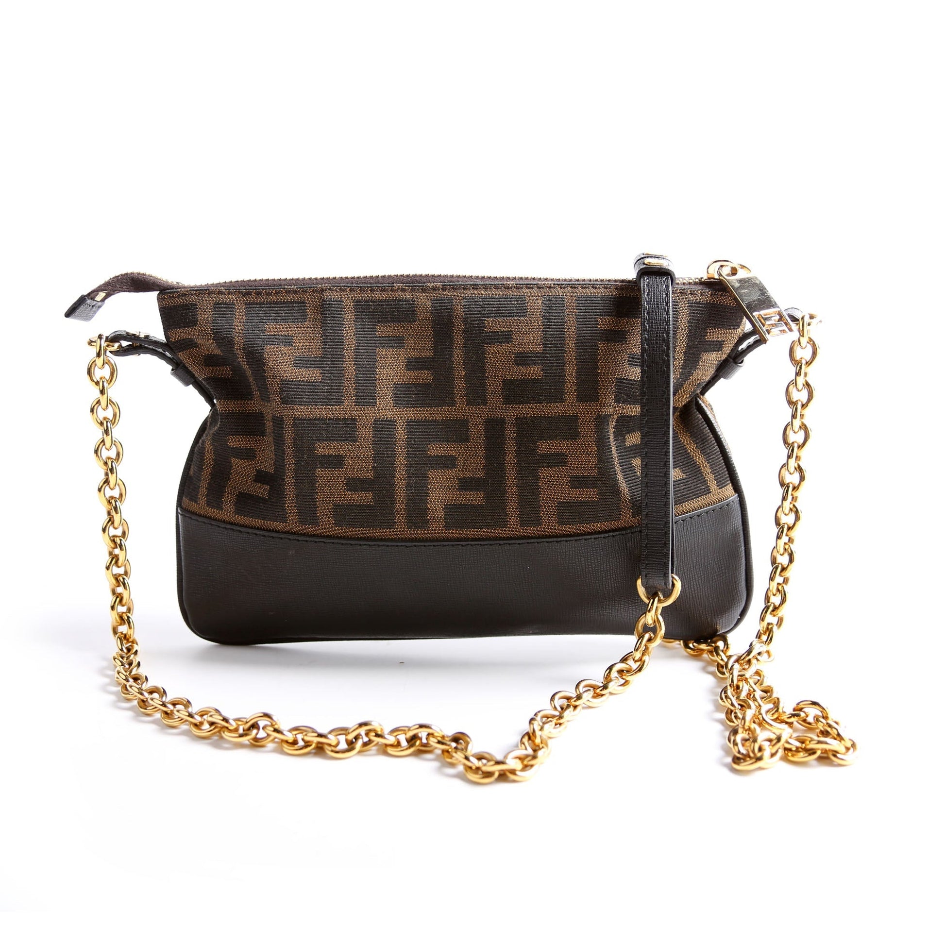 Fendi 8MO260 Zucca Elite Crossbody Brown/Black Bag