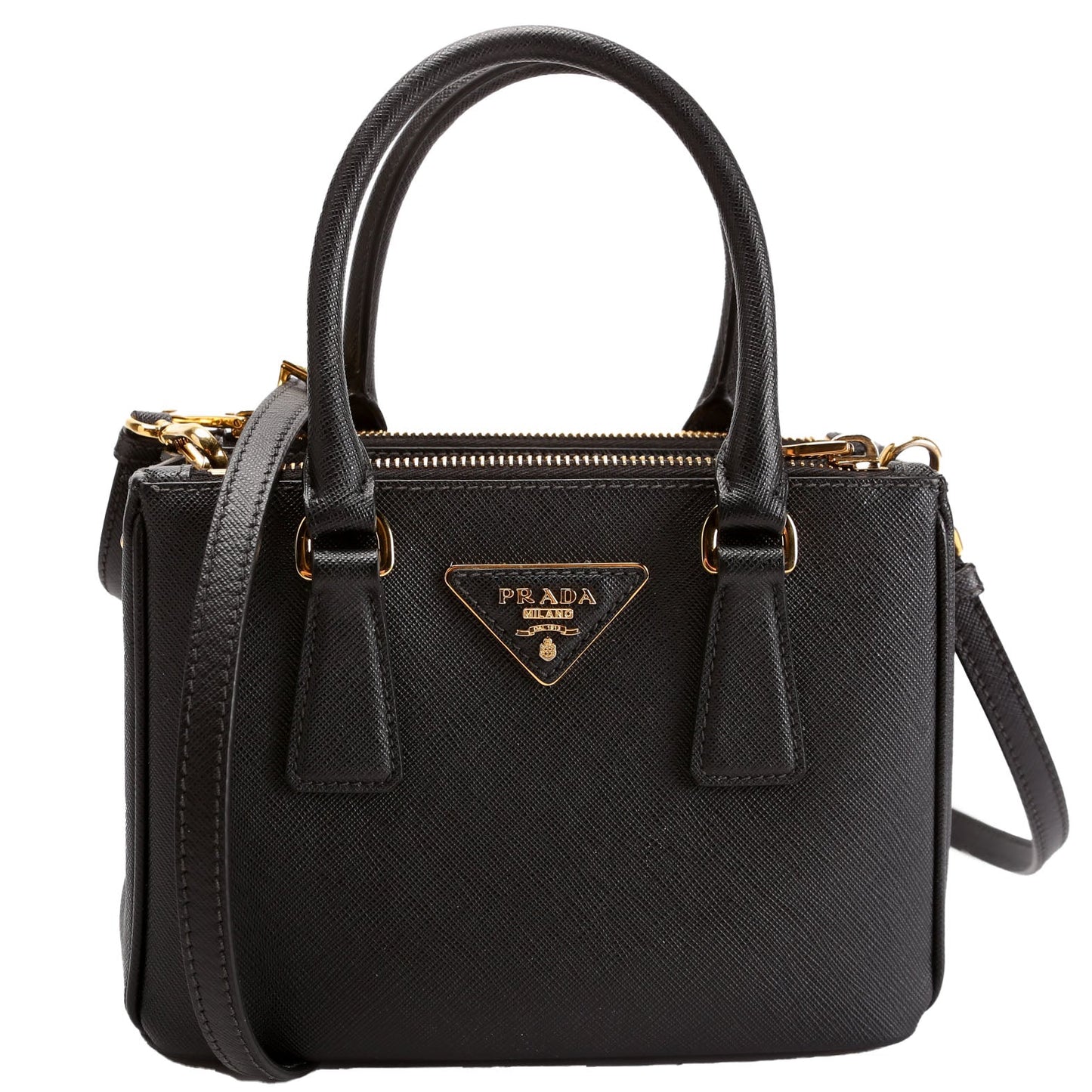 Prada 1BA906 Saffiano Lux Galleria Mini Black Bag