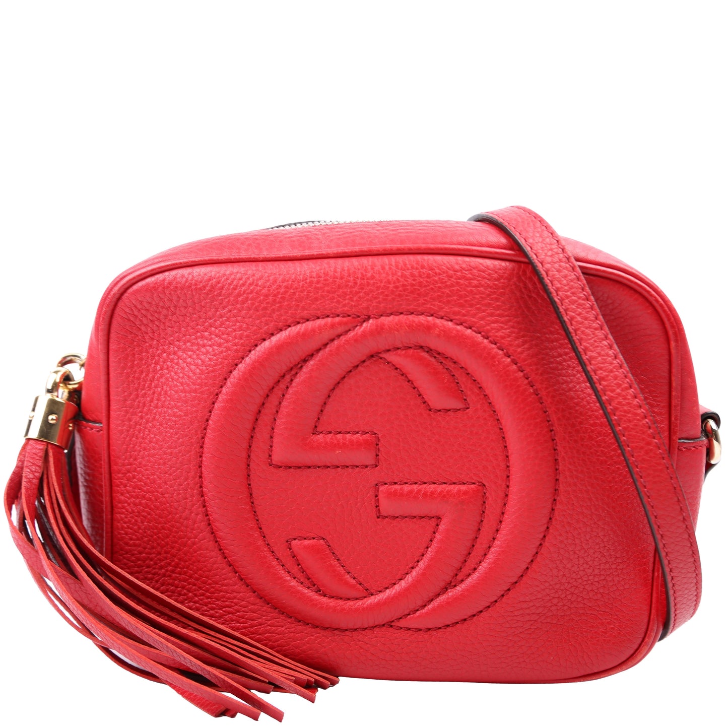 Gucci 308364 Soho Disco Crossbody Red Bag