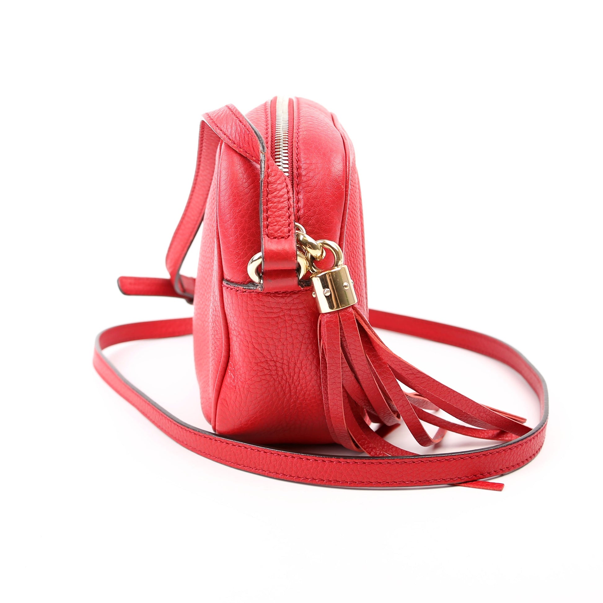 Gucci 308364 Soho Disco Crossbody Red Bag