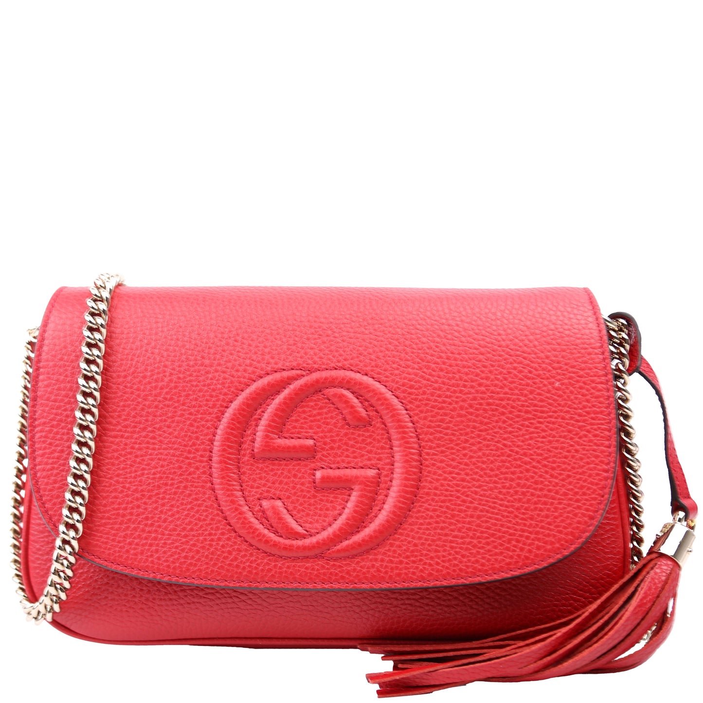 Gucci 336752 Soho Chain Crossbody Medium Red Bag