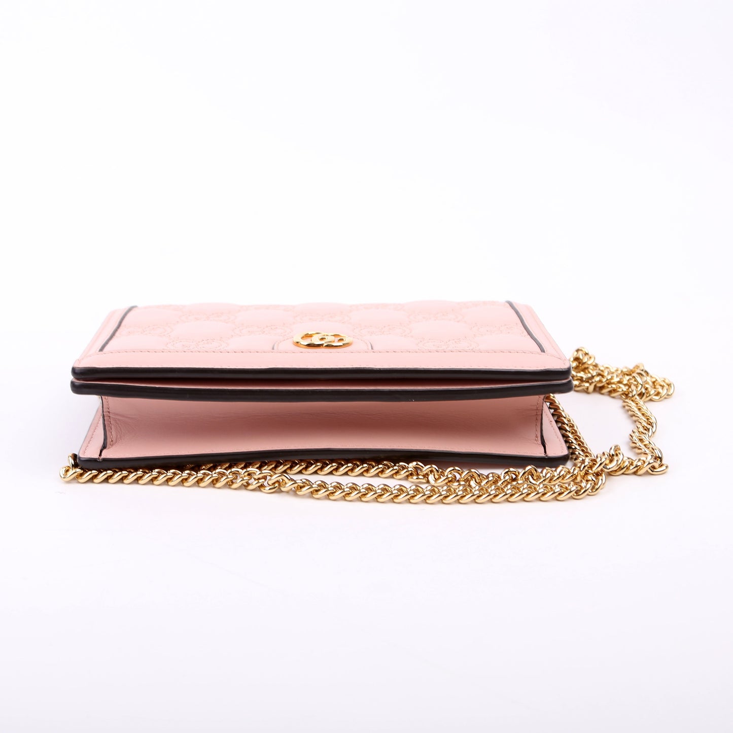 Gucci 723787 GG Matelasse Chain Wallet Pink Bag