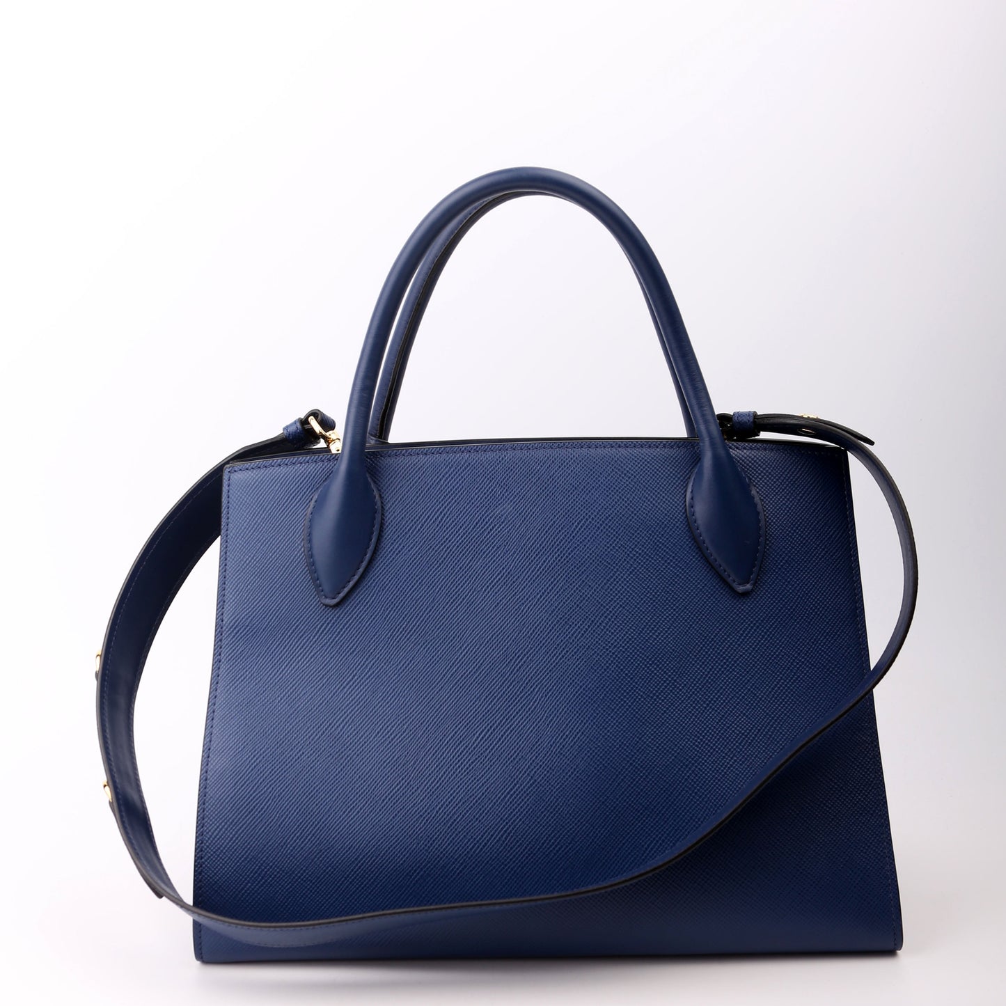 Prada Monochrome Medium Saffiano Cuir 1BA155 Blue Bag