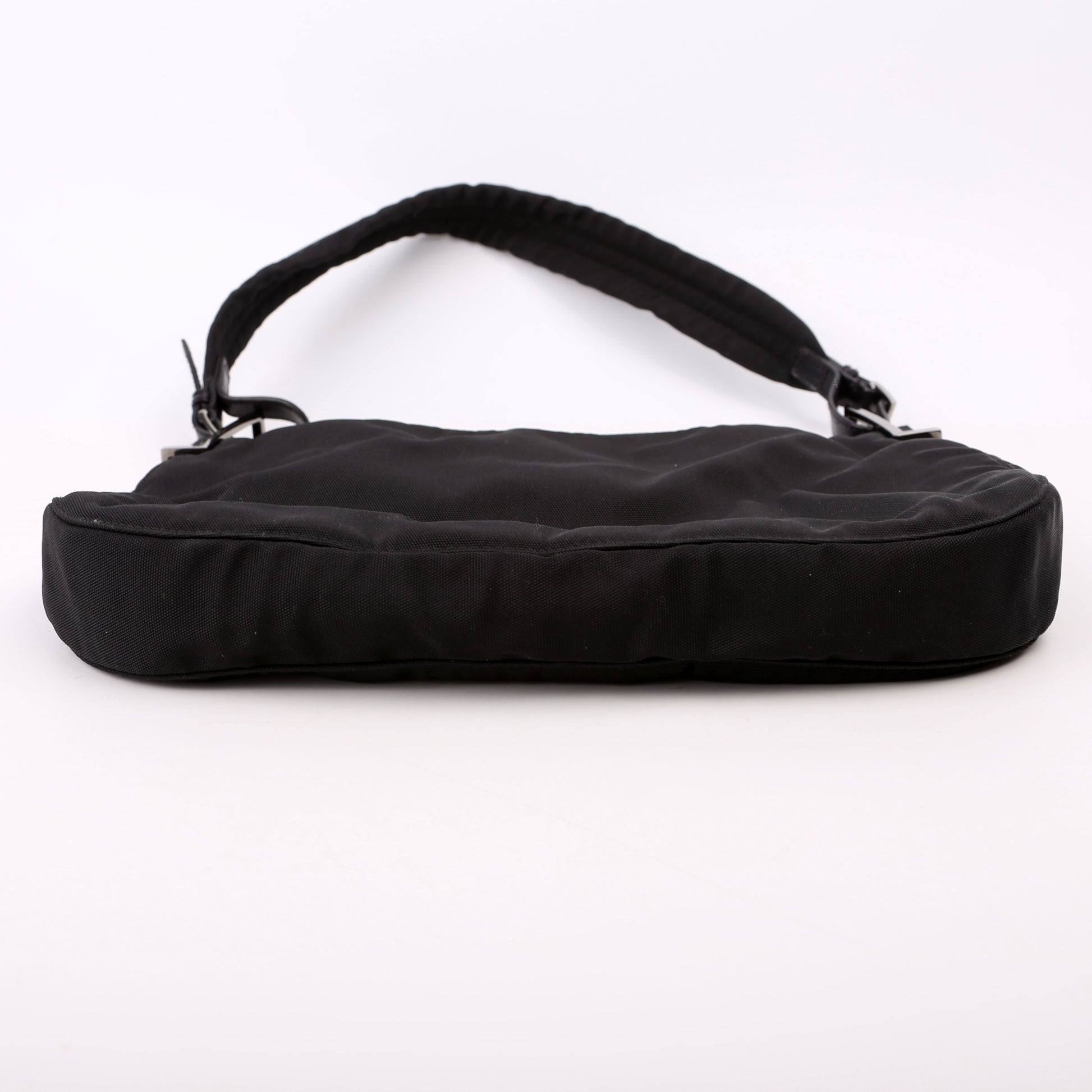 Gucci 001-3193 Nylon Small Hobo Black Bag